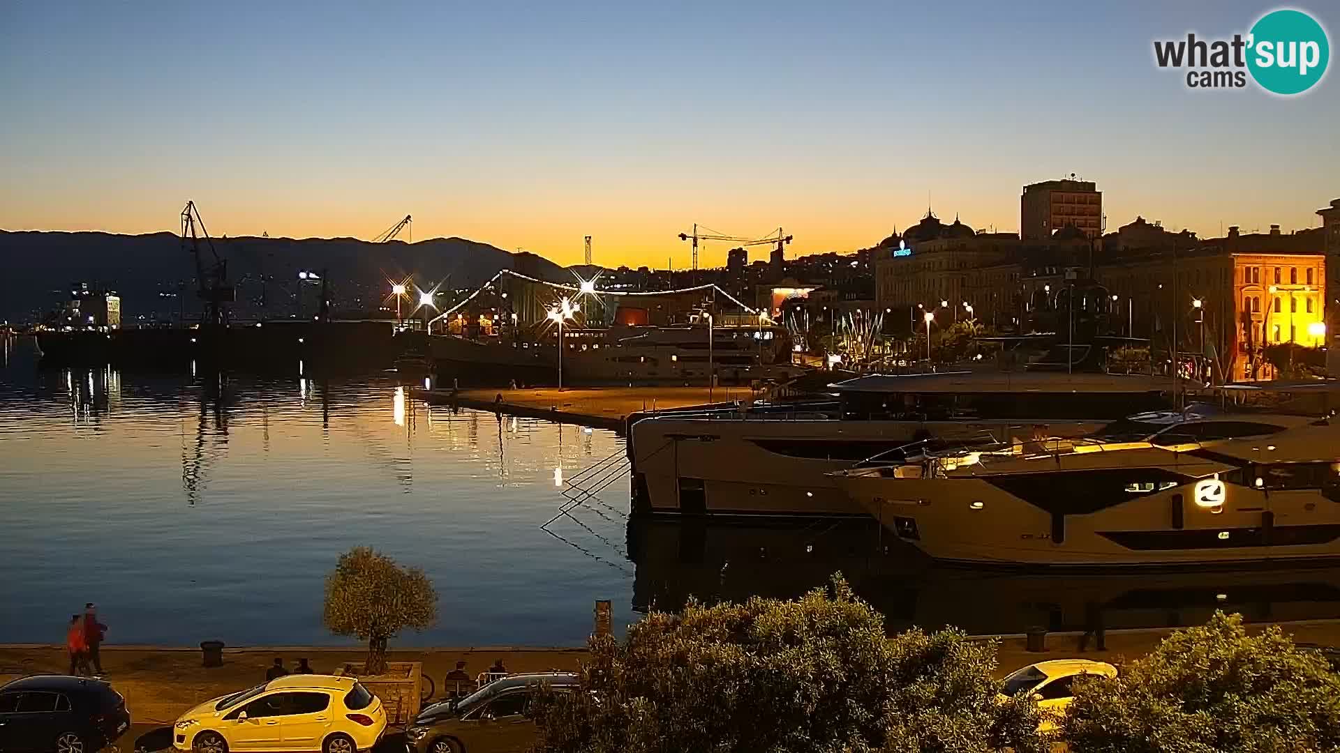 Die Riva und Marina in Rijeka – Live Webcam Kroatien