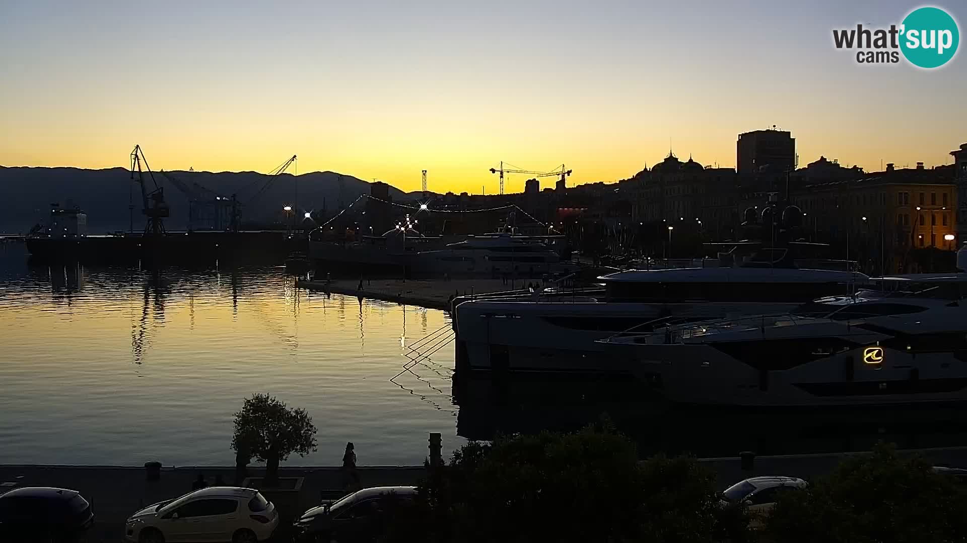 Die Riva und Marina in Rijeka – Live Webcam Kroatien
