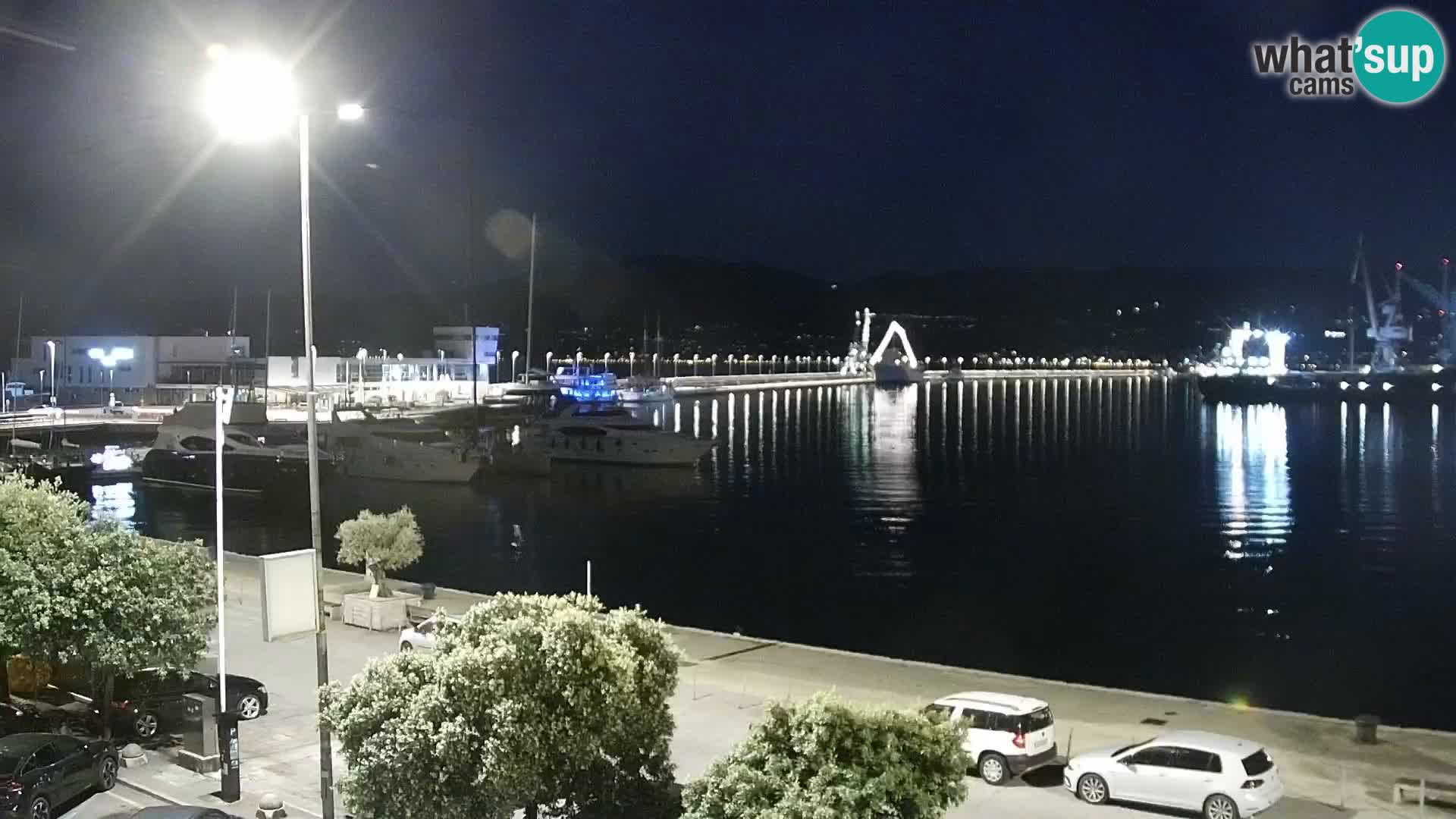 La Riva et Marina à Rijeka – Live Webcam Croatie