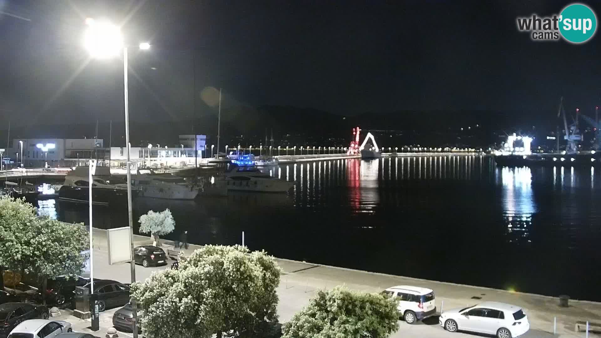 La Riva et Marina à Rijeka – Live Webcam Croatie