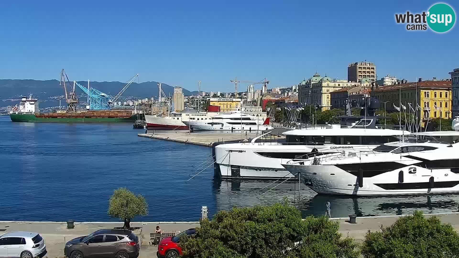 Die Riva und Marina in Rijeka – Live Webcam Kroatien