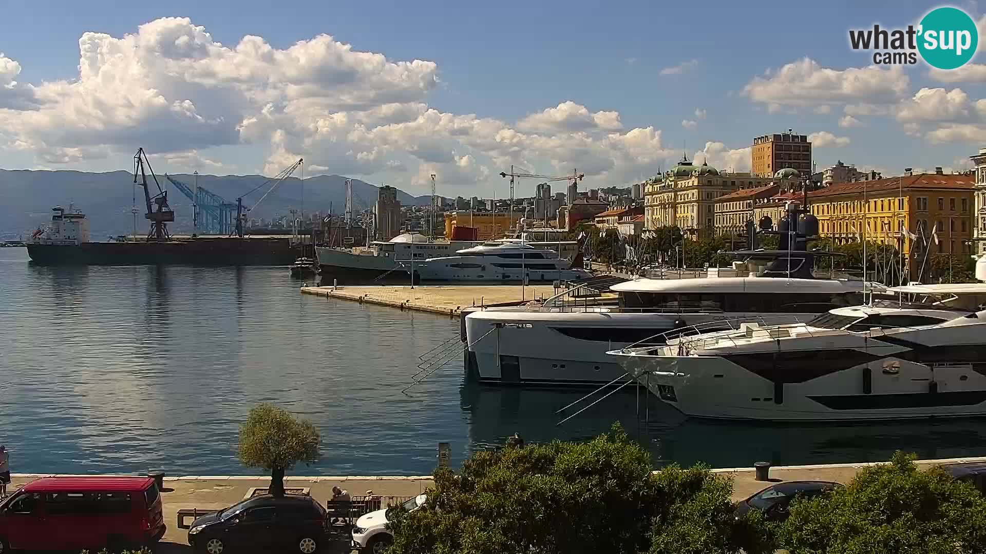 Die Riva und Marina in Rijeka – Live Webcam Kroatien