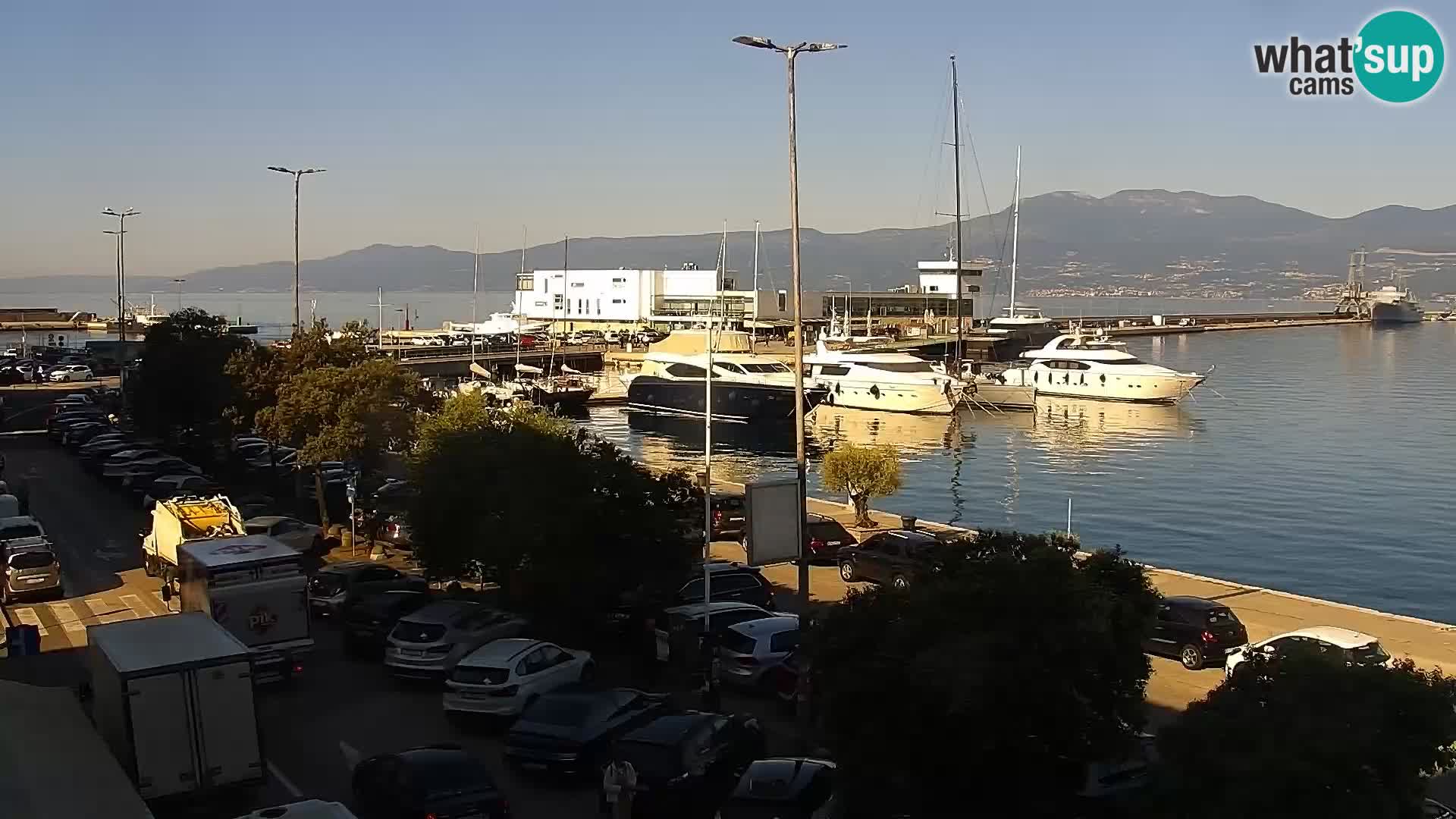 The Riva and Marina in Rijeka  – Live Webcam Croatia