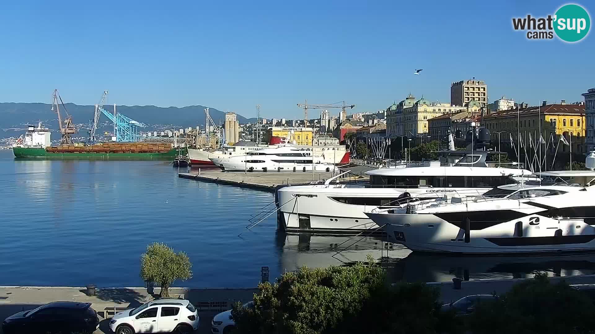 The Riva and Marina in Rijeka  – Live Webcam Croatia