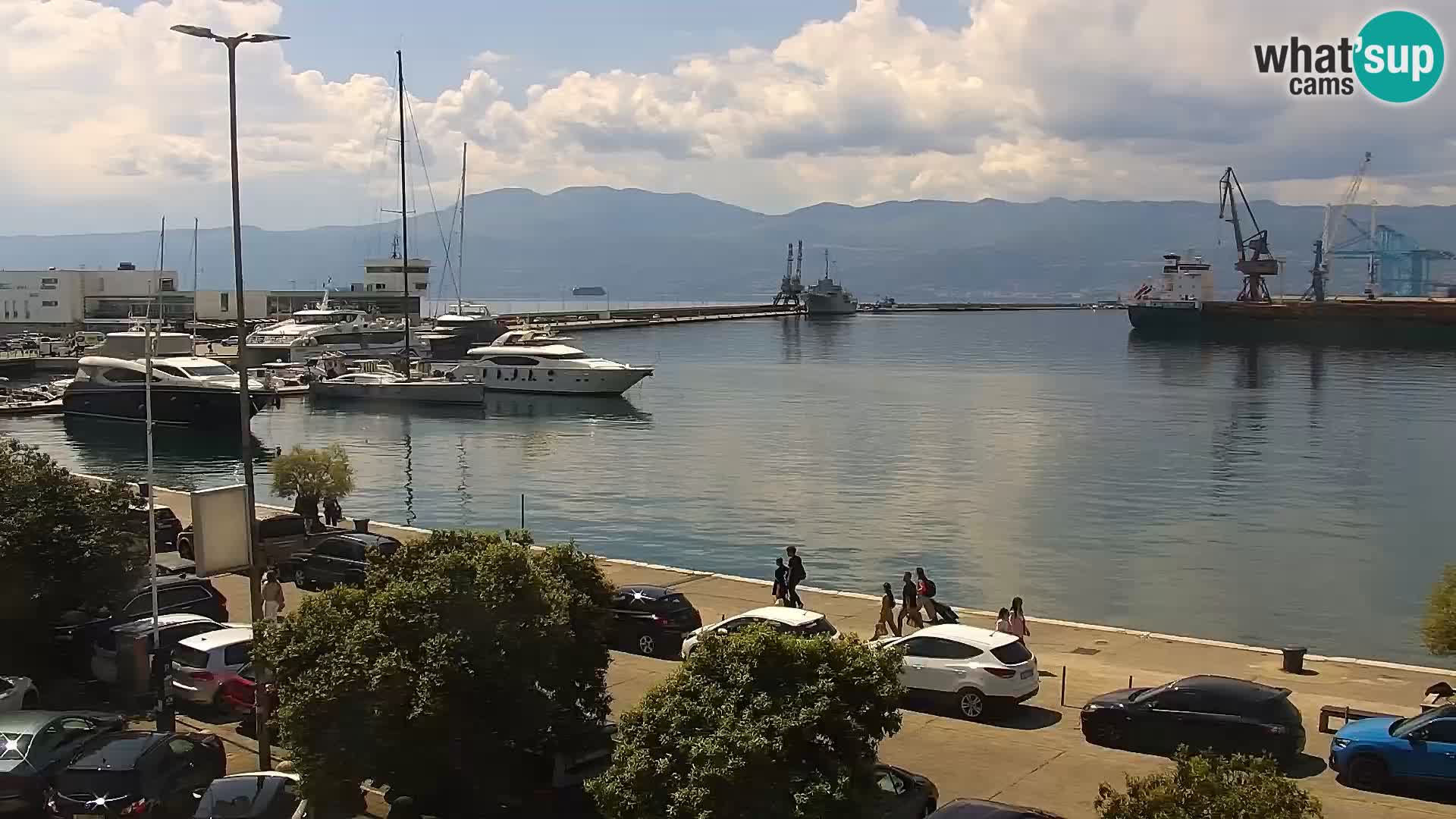 Die Riva und Marina in Rijeka – Live Webcam Kroatien