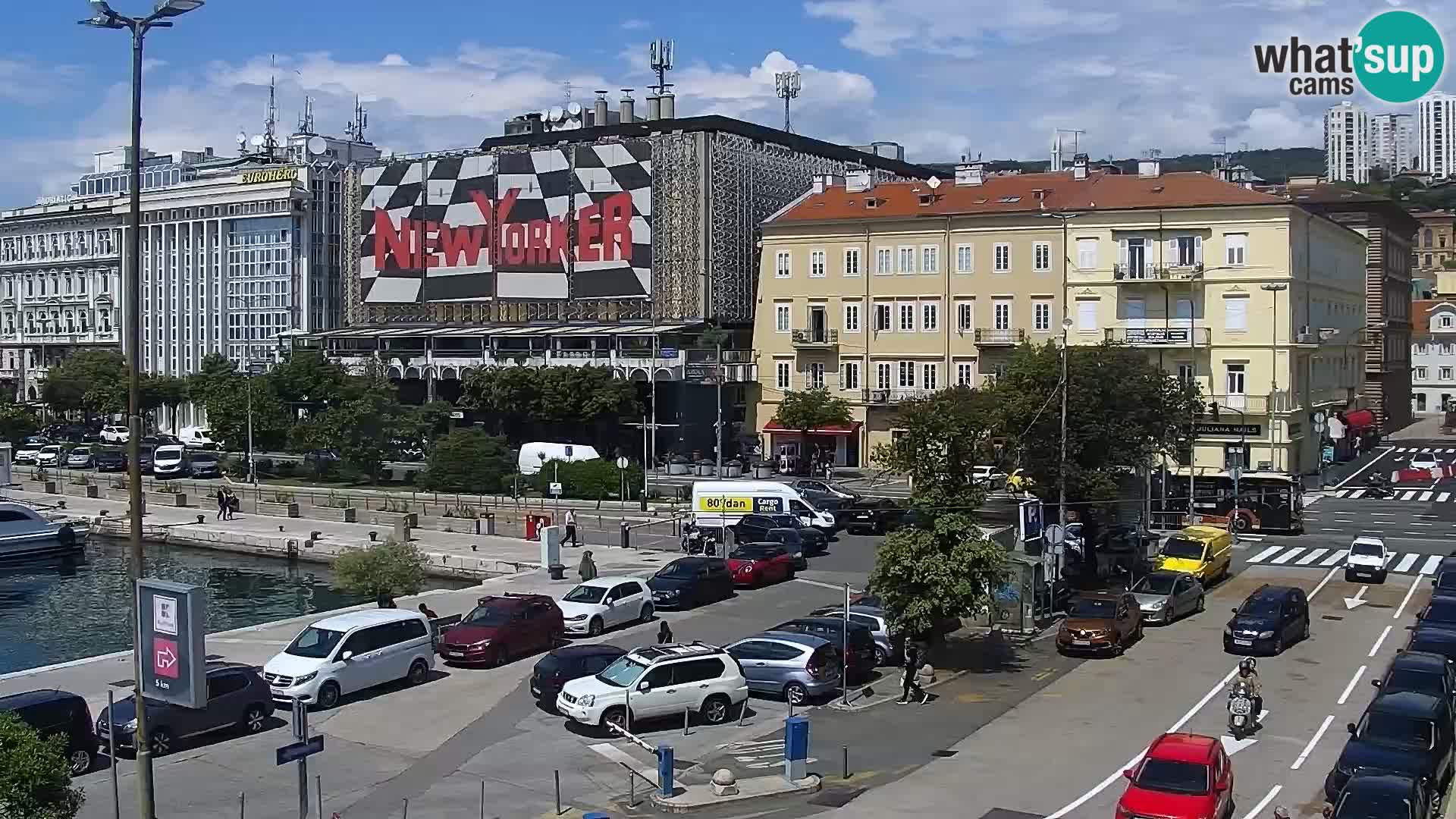 La Riva y Marina en Rijeka – Webcam en vivo Croacia
