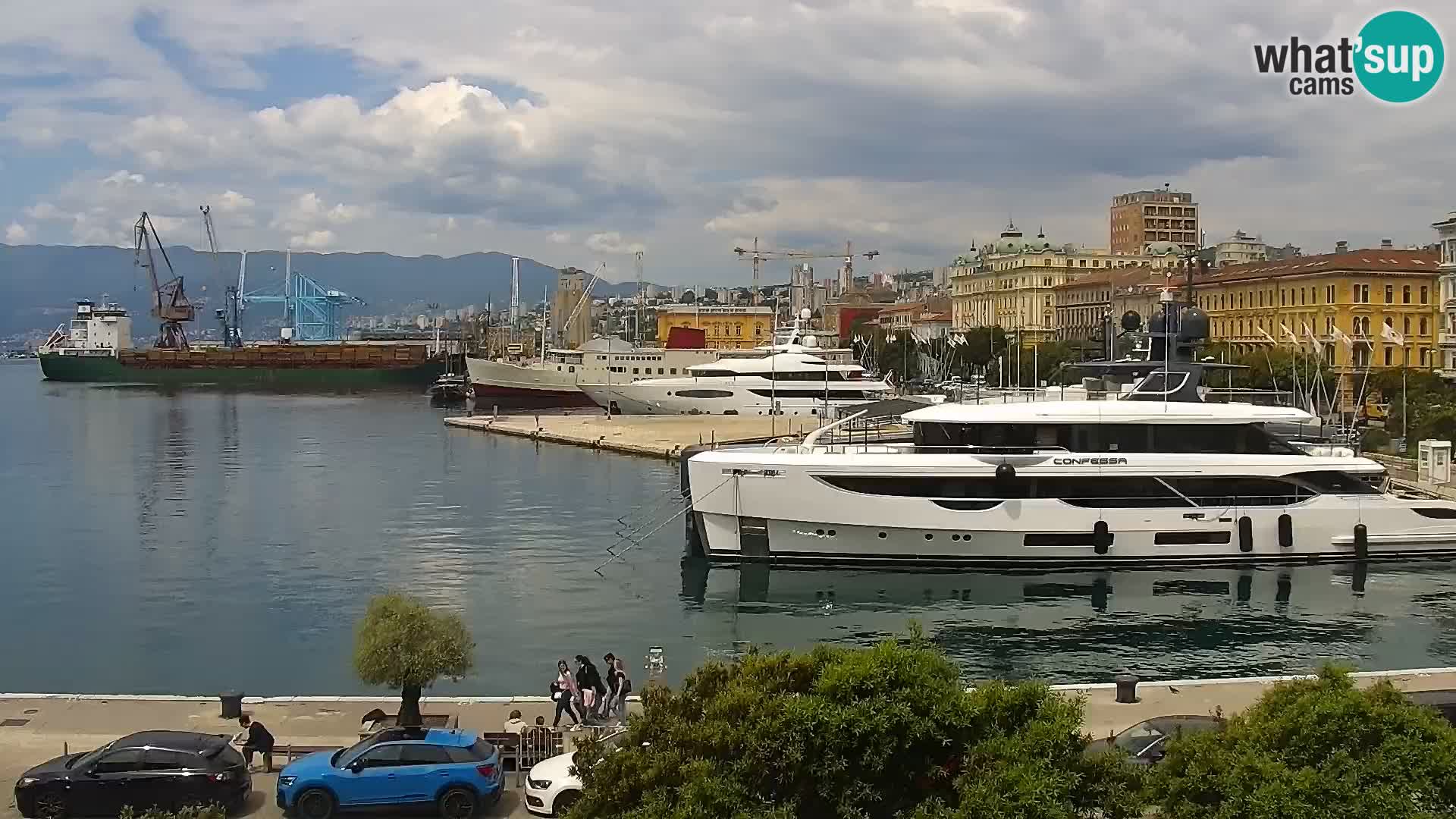 La Riva y Marina en Rijeka – Webcam en vivo Croacia