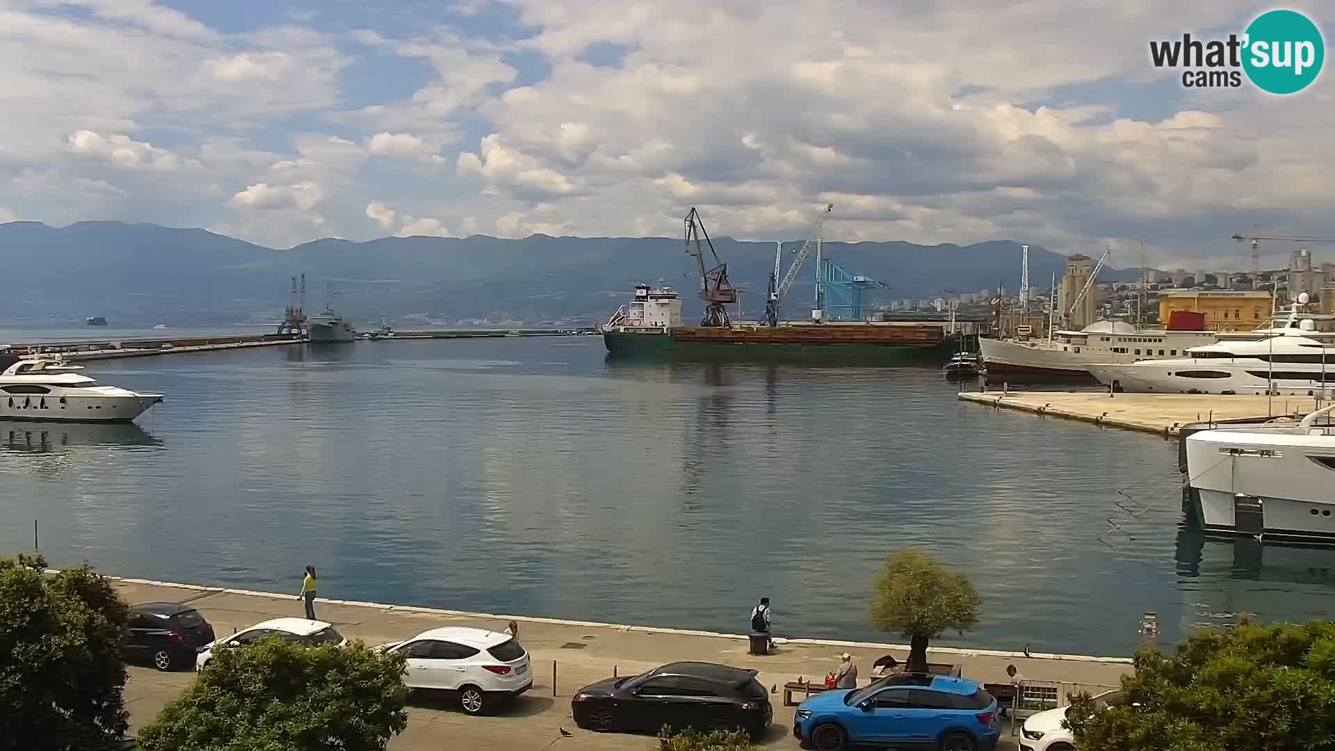 The Riva and Marina in Rijeka  – Live Webcam Croatia