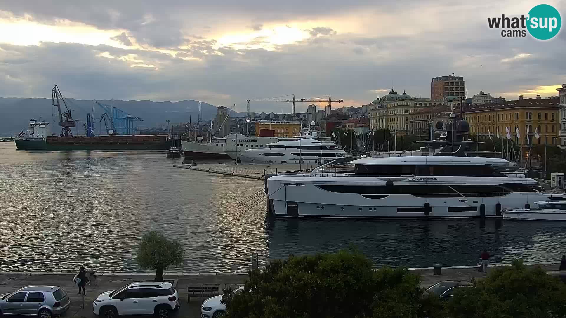 The Riva and Marina in Rijeka  – Live Webcam Croatia
