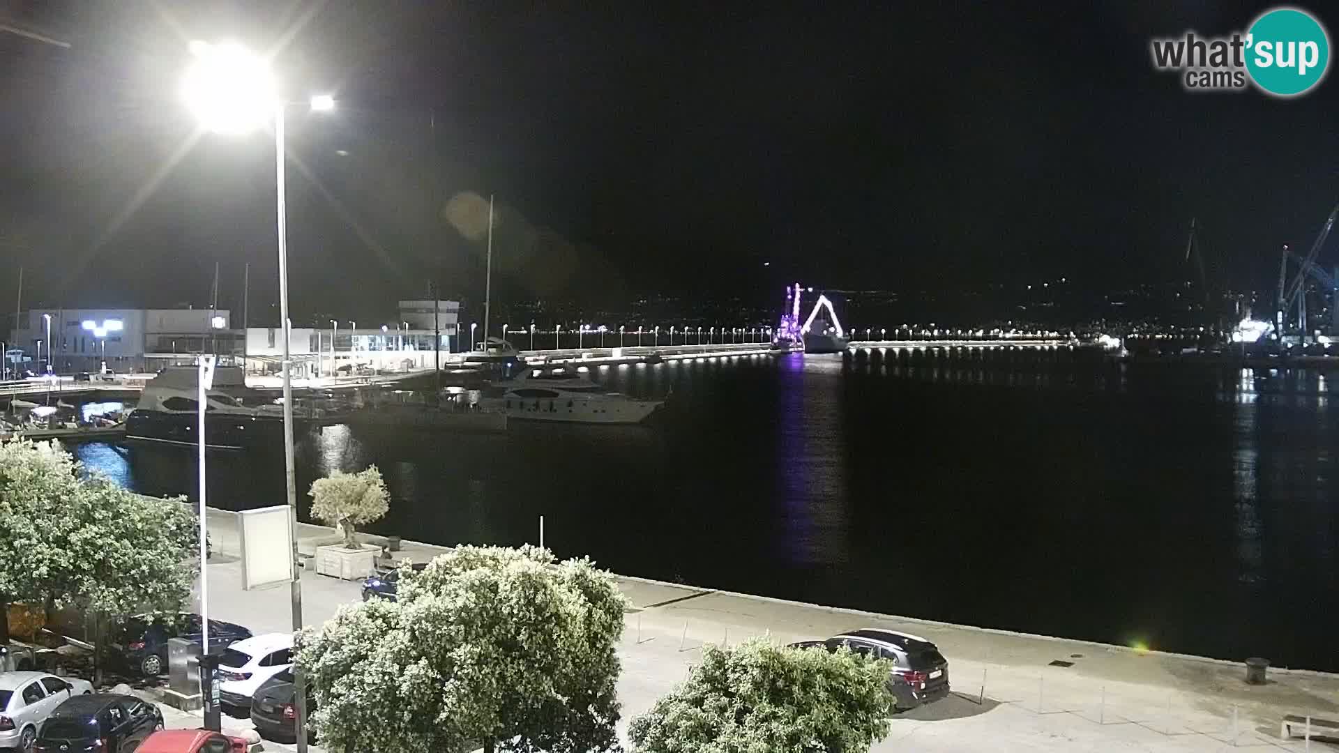 La Riva e la Marina a Rijeka (Fiume) – Live Webcam Croazia