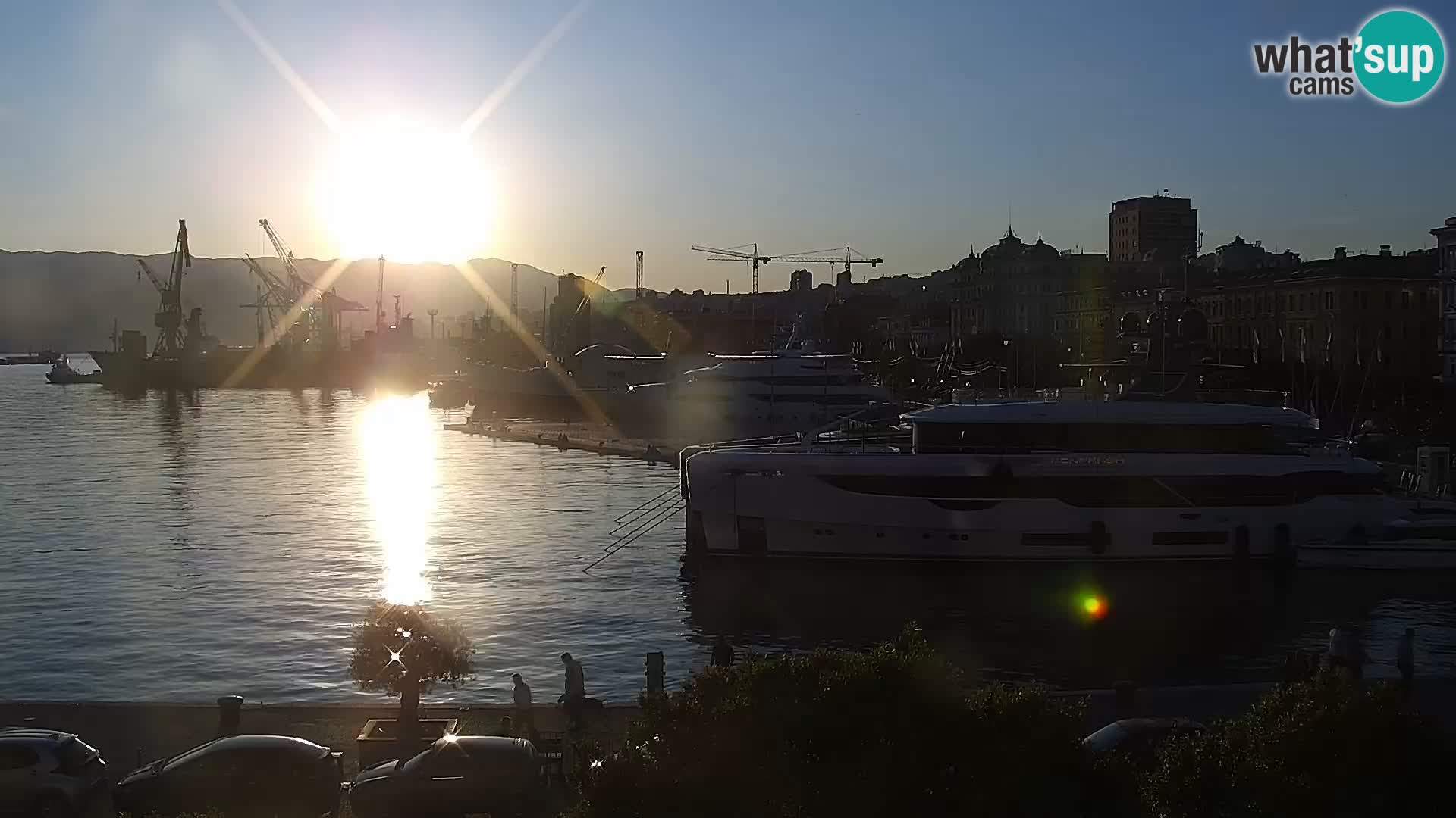 Die Riva und Marina in Rijeka – Live Webcam Kroatien