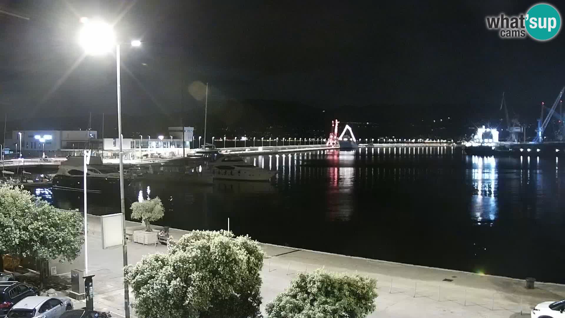The Riva and Marina in Rijeka  – Live Webcam Croatia