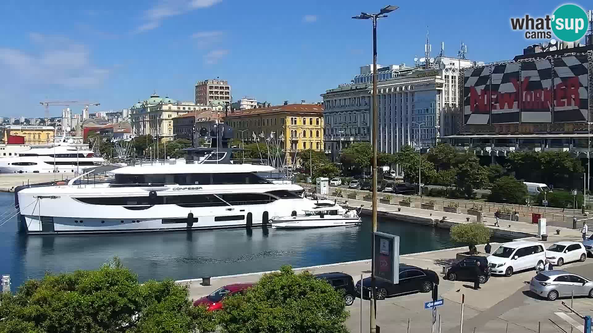 The Riva and Marina in Rijeka  – Live Webcam Croatia