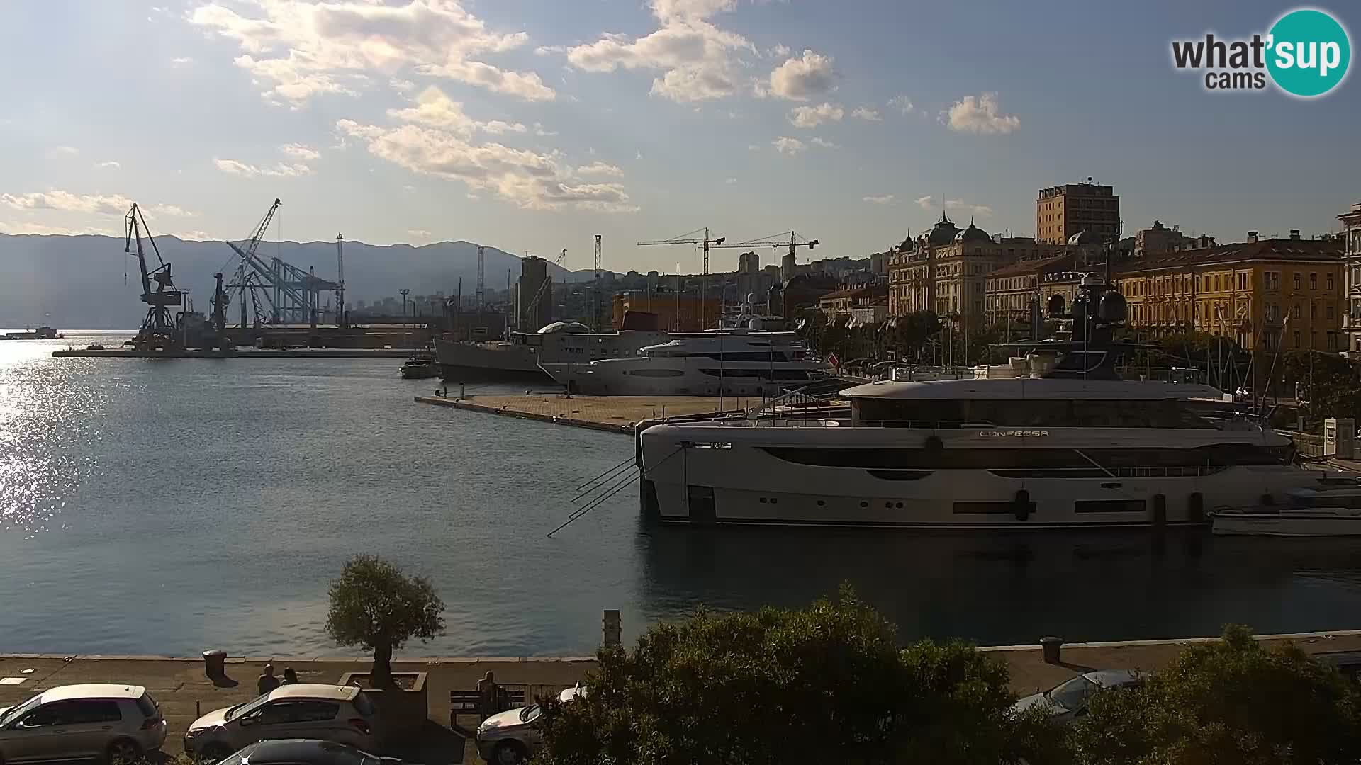 Die Riva und Marina in Rijeka – Live Webcam Kroatien