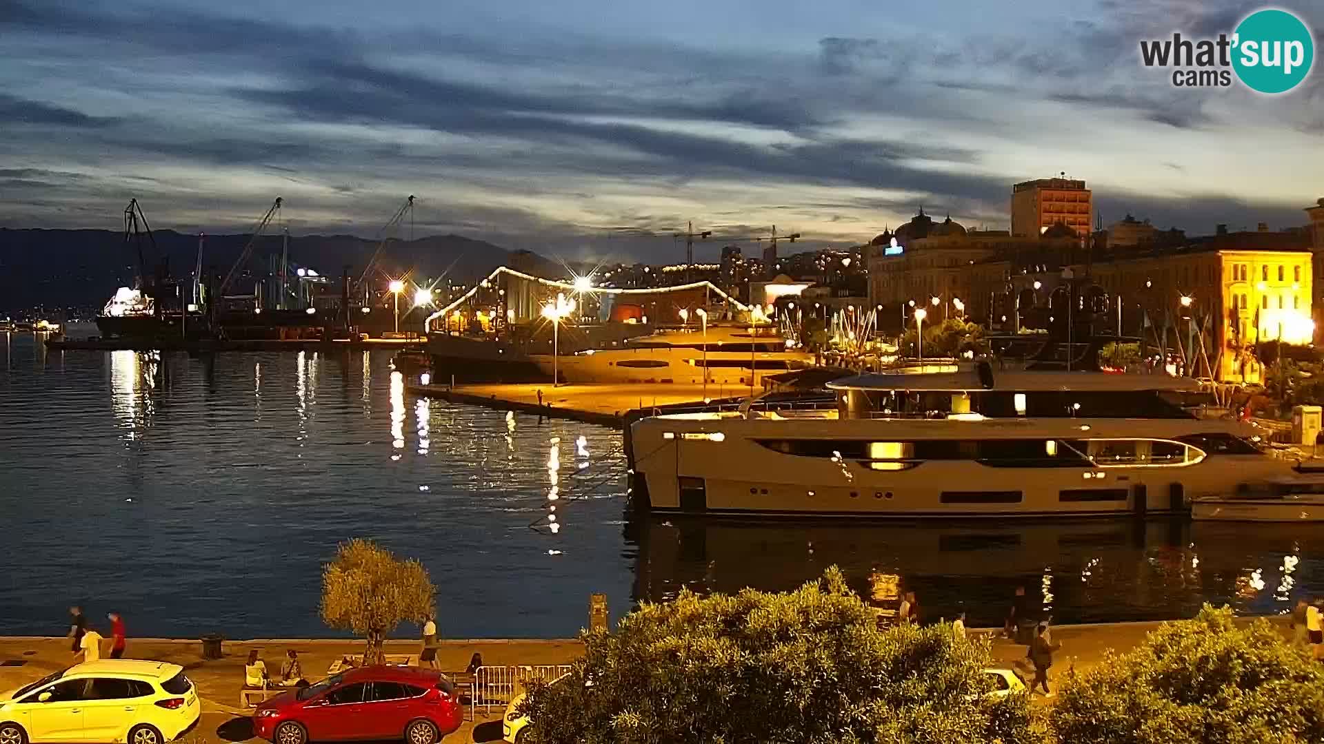 The Riva and Marina in Rijeka  – Live Webcam Croatia
