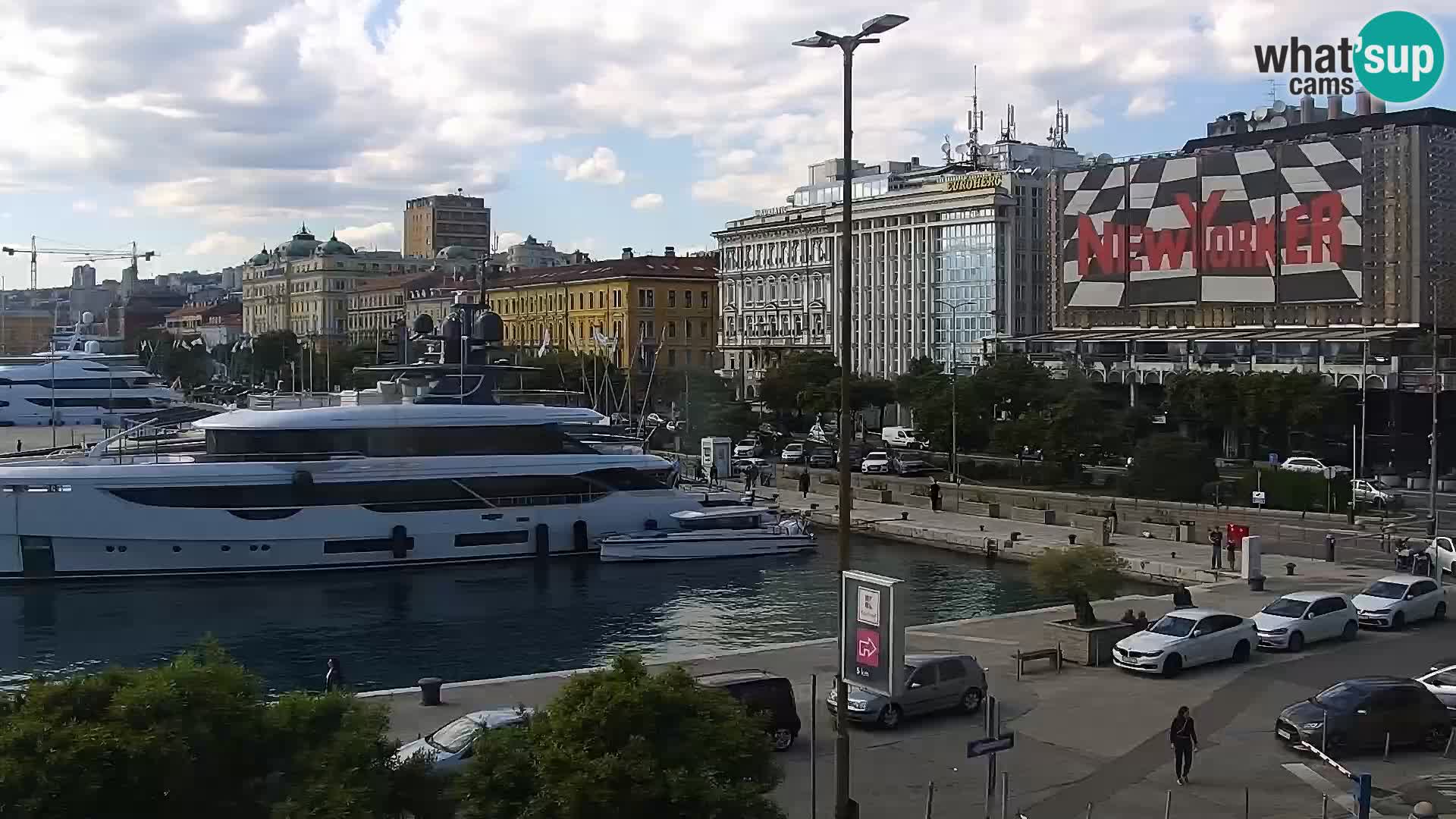 The Riva and Marina in Rijeka  – Live Webcam Croatia