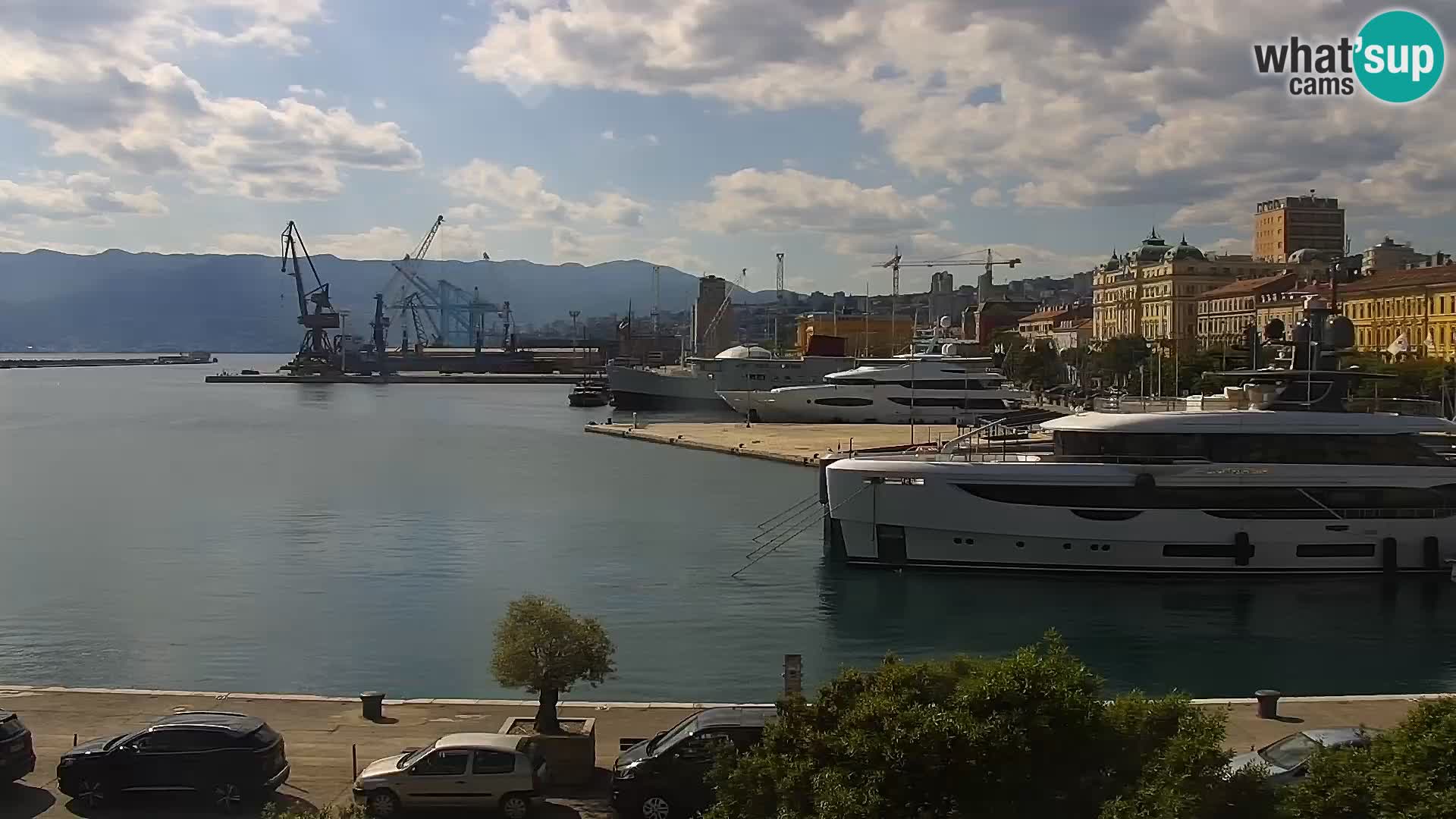 La Riva y Marina en Rijeka – Webcam en vivo Croacia