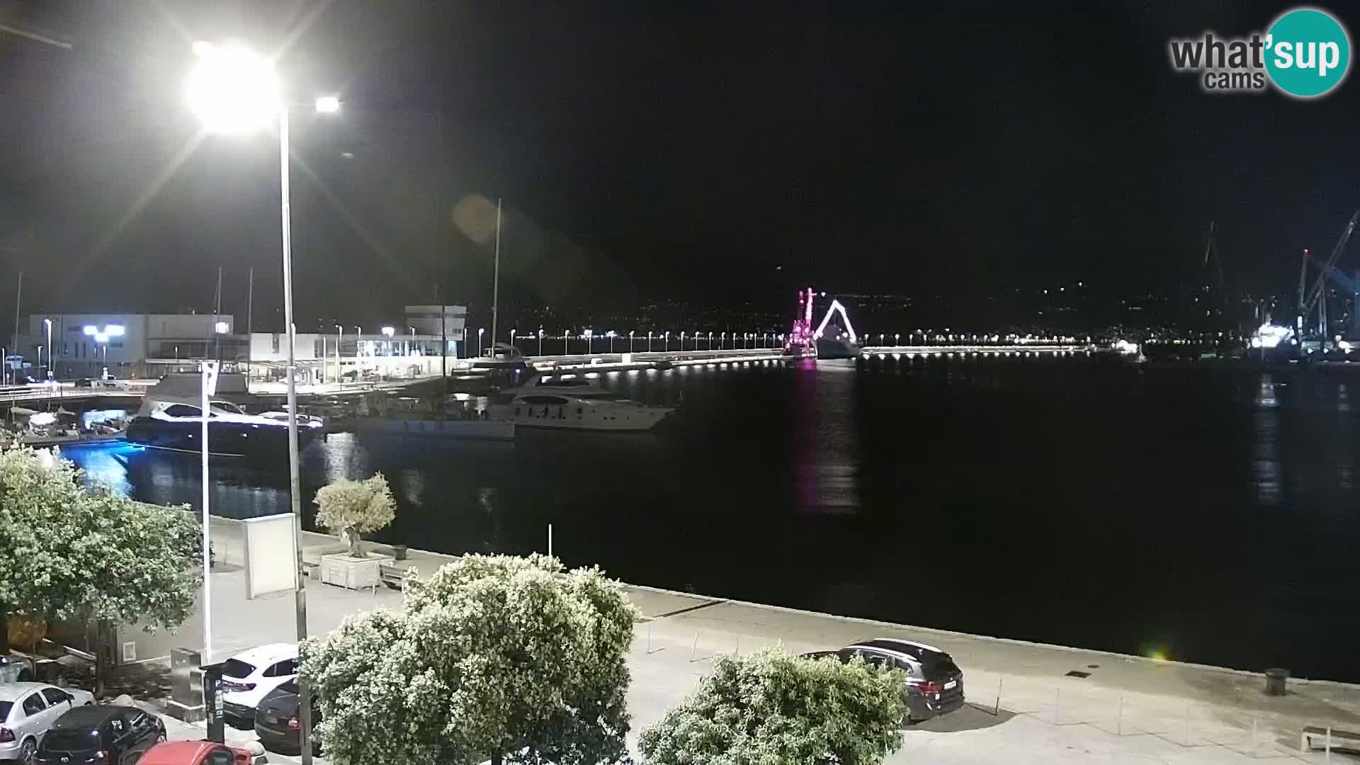 The Riva and Marina in Rijeka  – Live Webcam Croatia