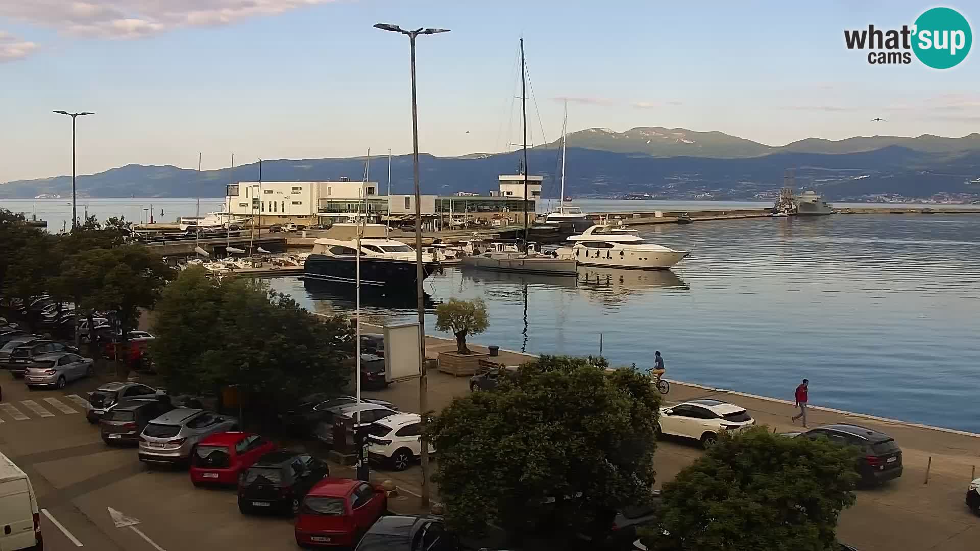 La Riva y Marina en Rijeka – Webcam en vivo Croacia