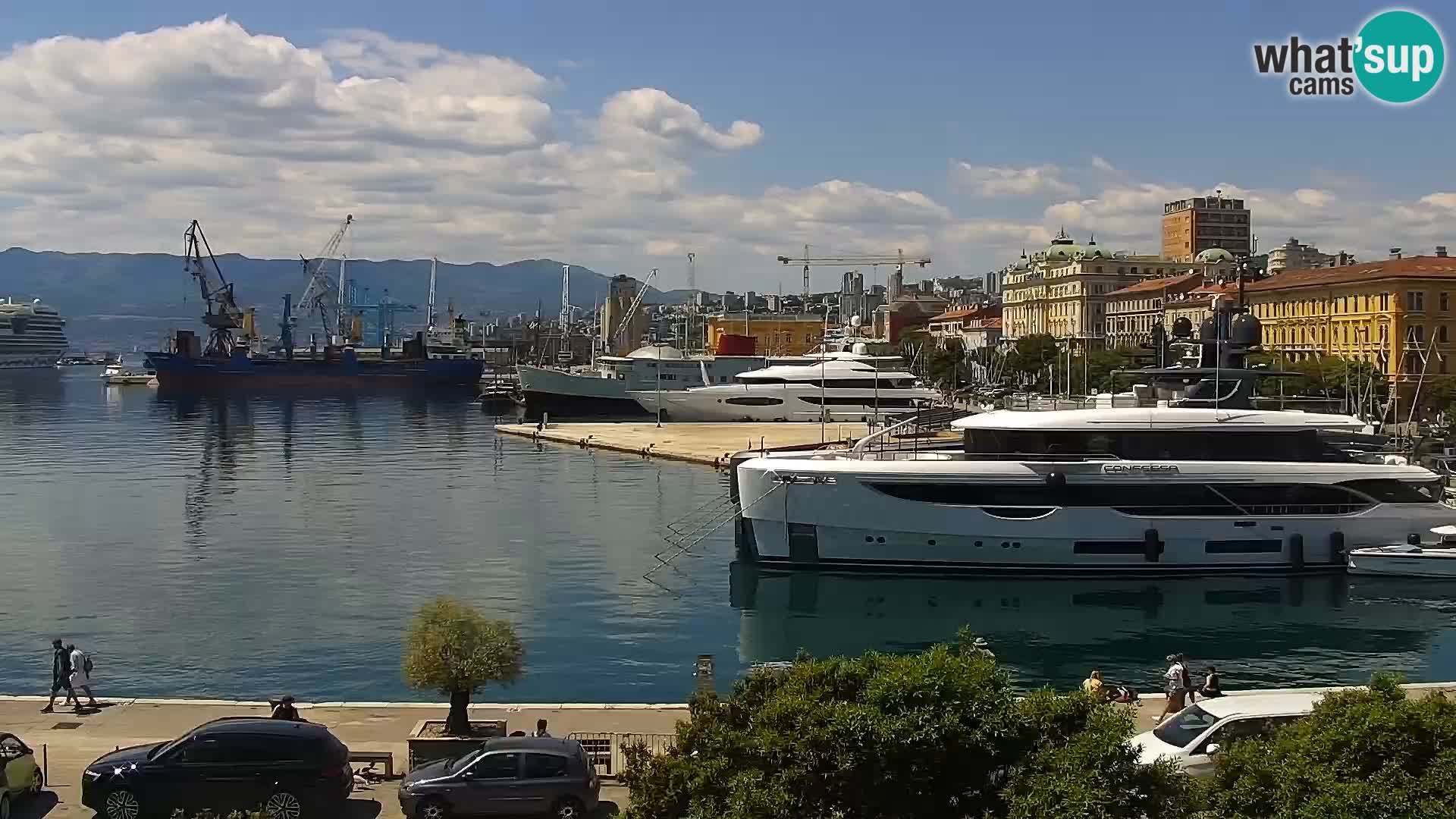 La Riva e la Marina a Rijeka (Fiume) – Live Webcam Croazia