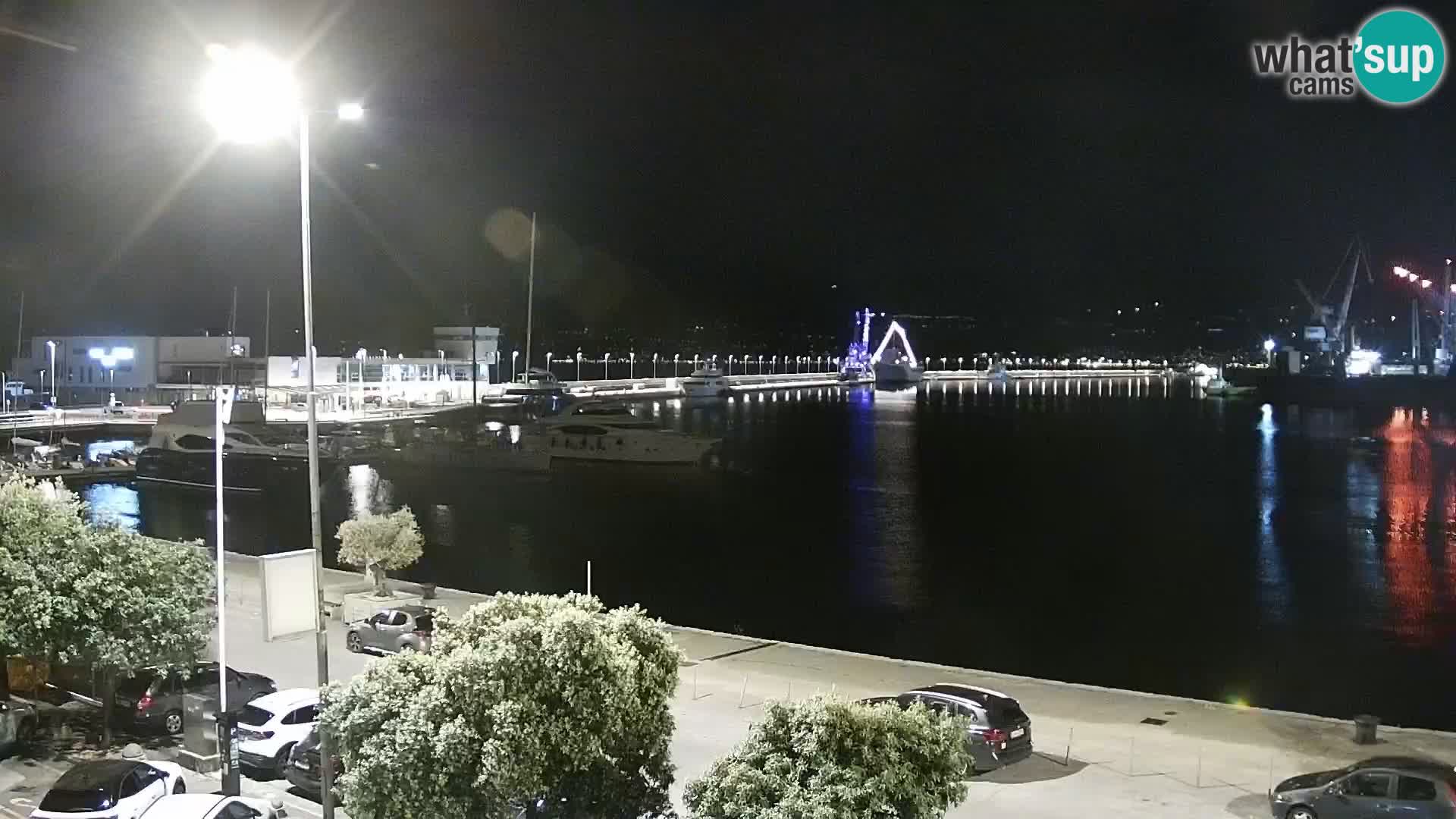 The Riva and Marina in Rijeka  – Live Webcam Croatia