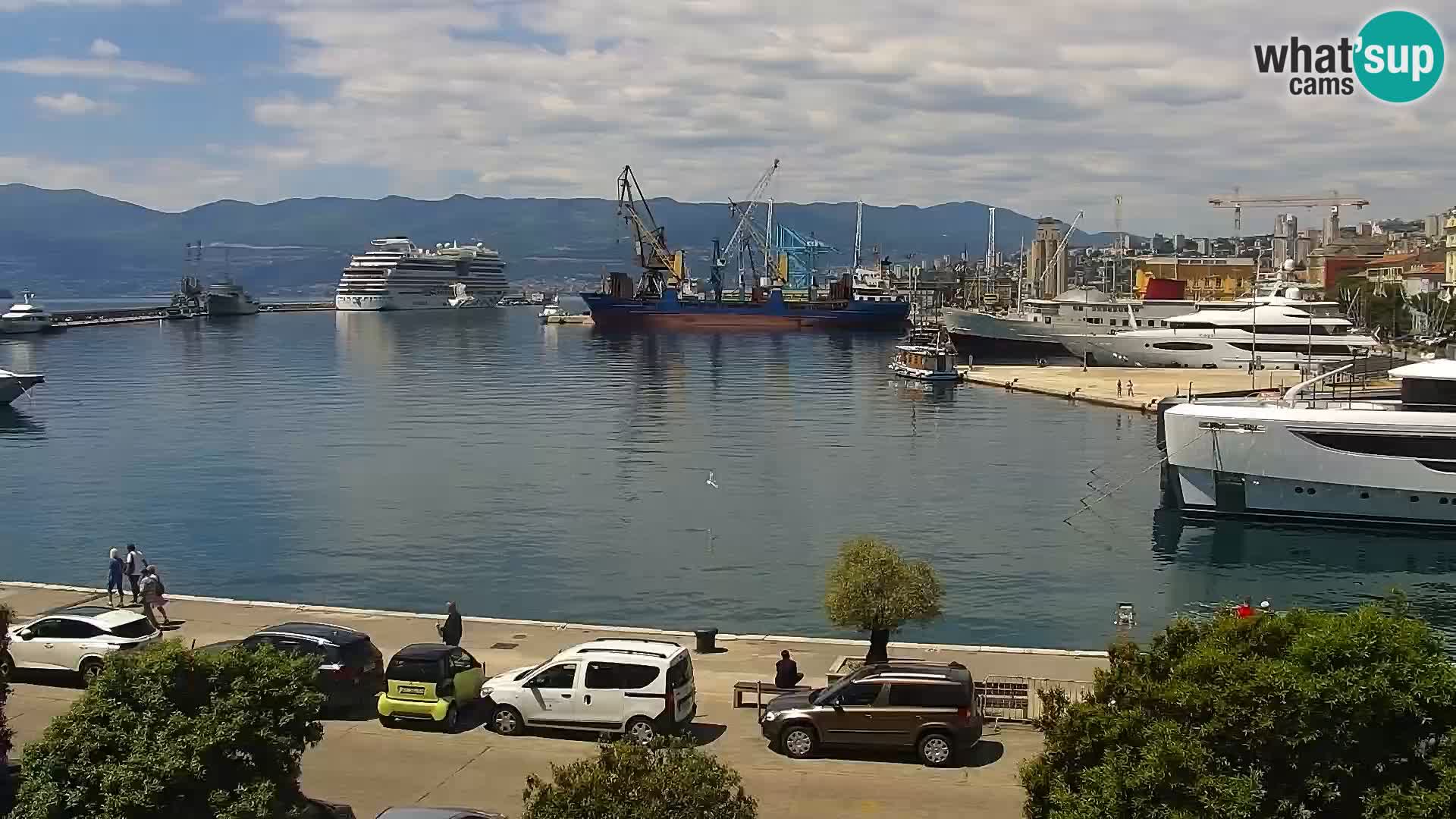 Die Riva und Marina in Rijeka – Live Webcam Kroatien
