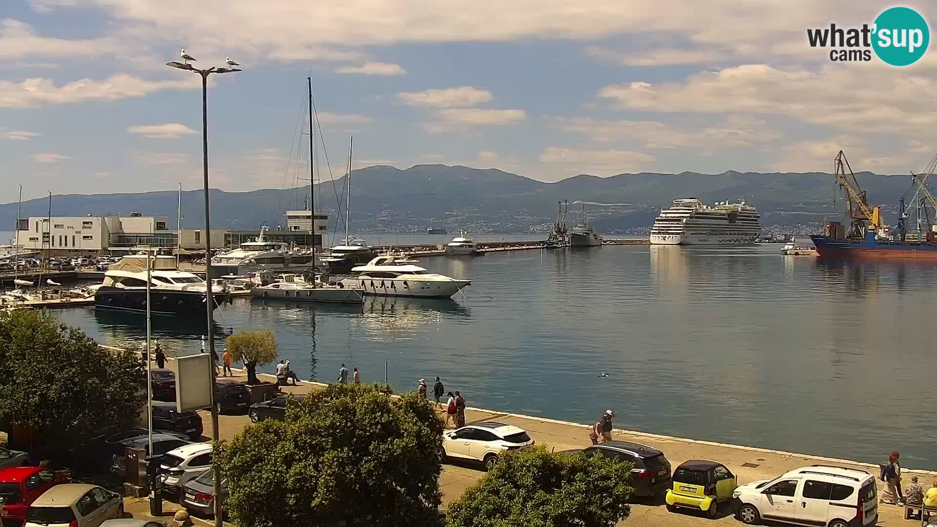 The Riva and Marina in Rijeka  – Live Webcam Croatia
