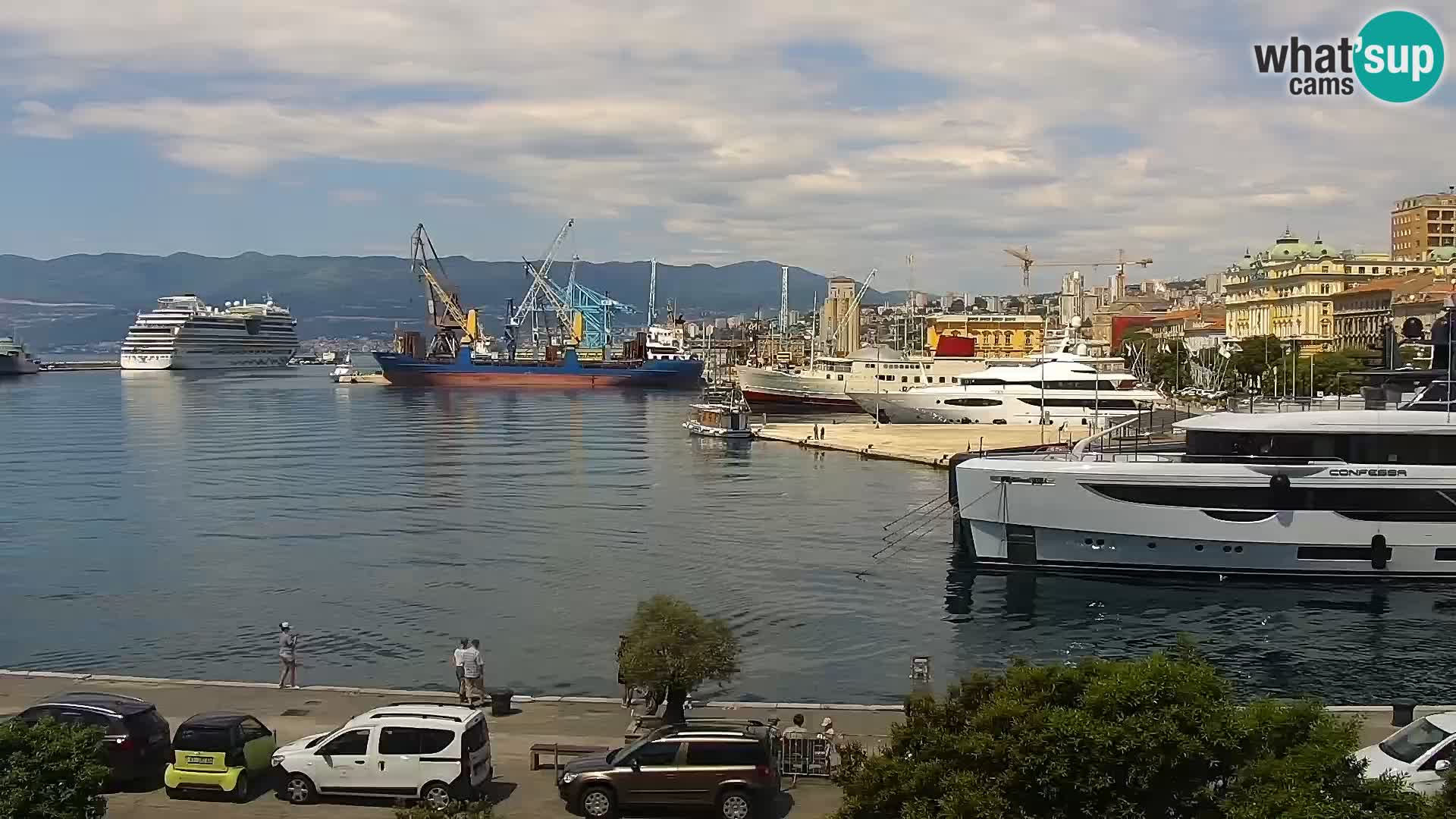 La Riva e la Marina a Rijeka (Fiume) – Live Webcam Croazia