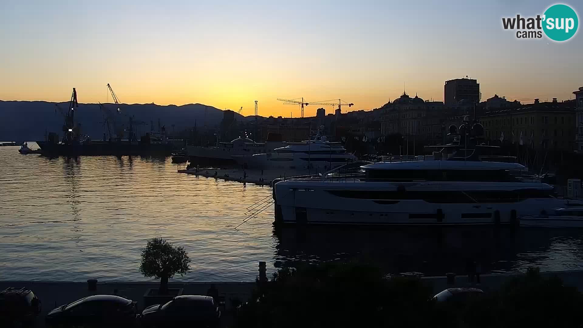 The Riva and Marina in Rijeka  – Live Webcam Croatia