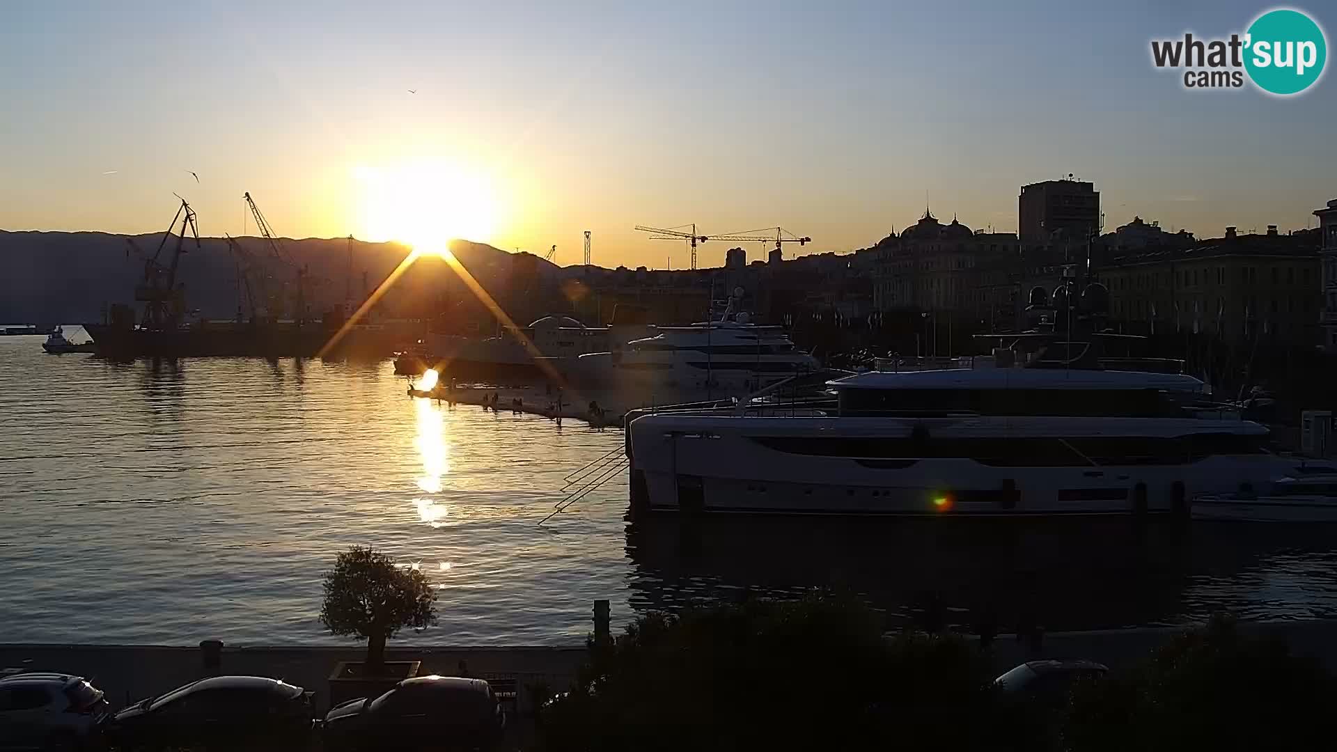 Die Riva und Marina in Rijeka – Live Webcam Kroatien