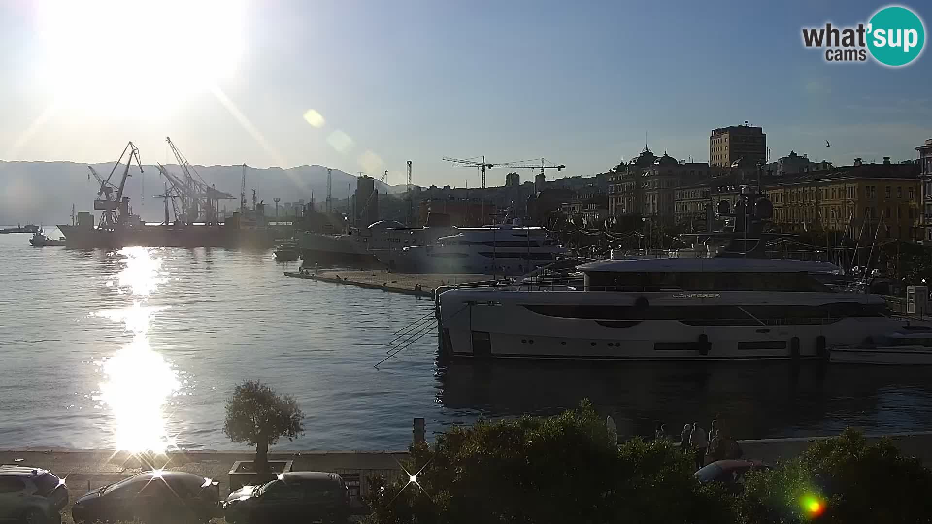 Die Riva und Marina in Rijeka – Live Webcam Kroatien