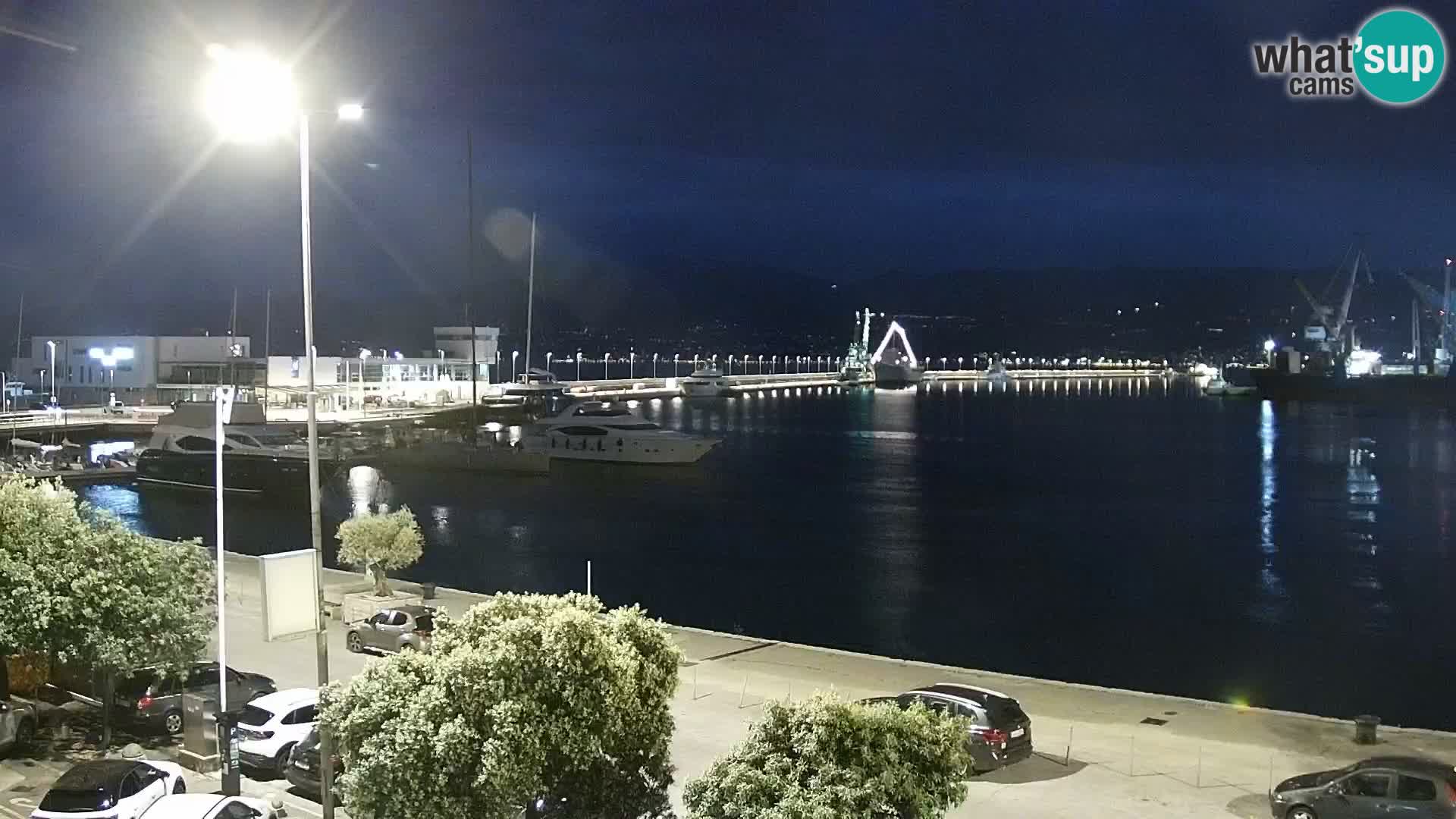 The Riva and Marina in Rijeka  – Live Webcam Croatia