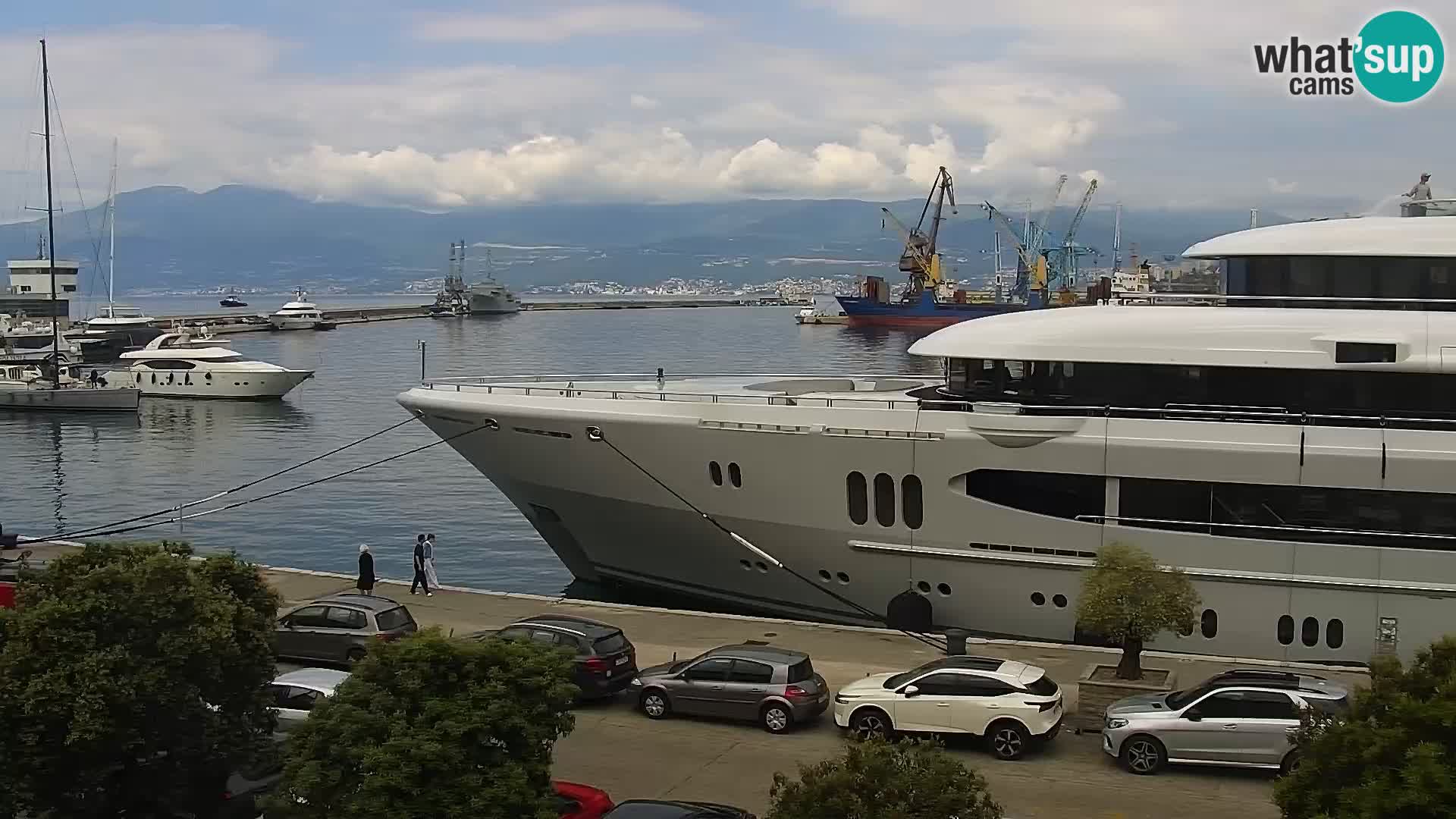 The Riva and Marina in Rijeka  – Live Webcam Croatia