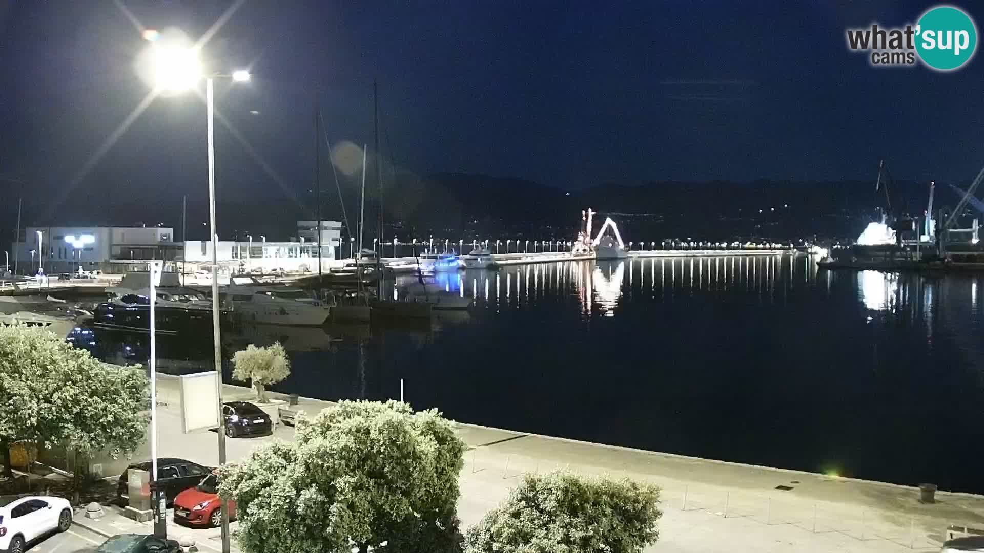 The Riva and Marina in Rijeka  – Live Webcam Croatia