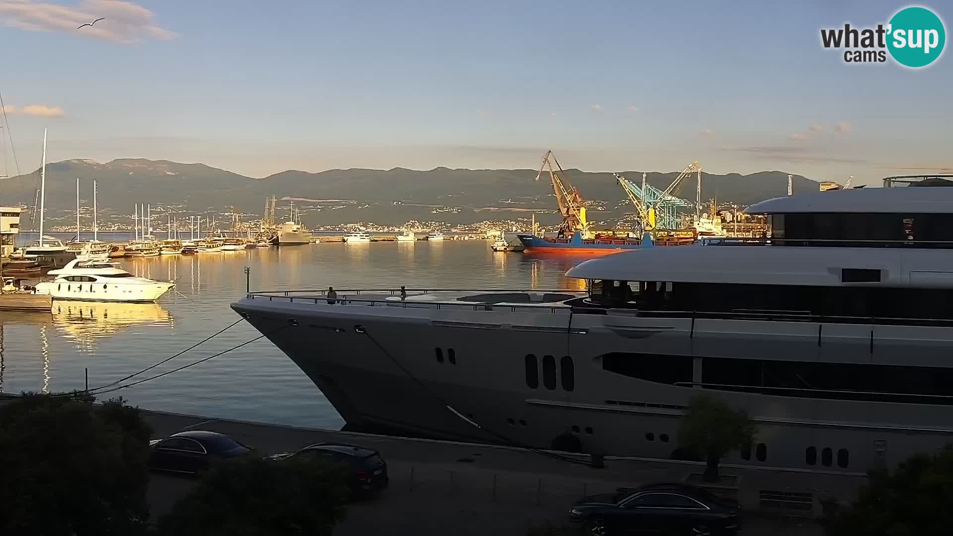 Die Riva und Marina in Rijeka – Live Webcam Kroatien