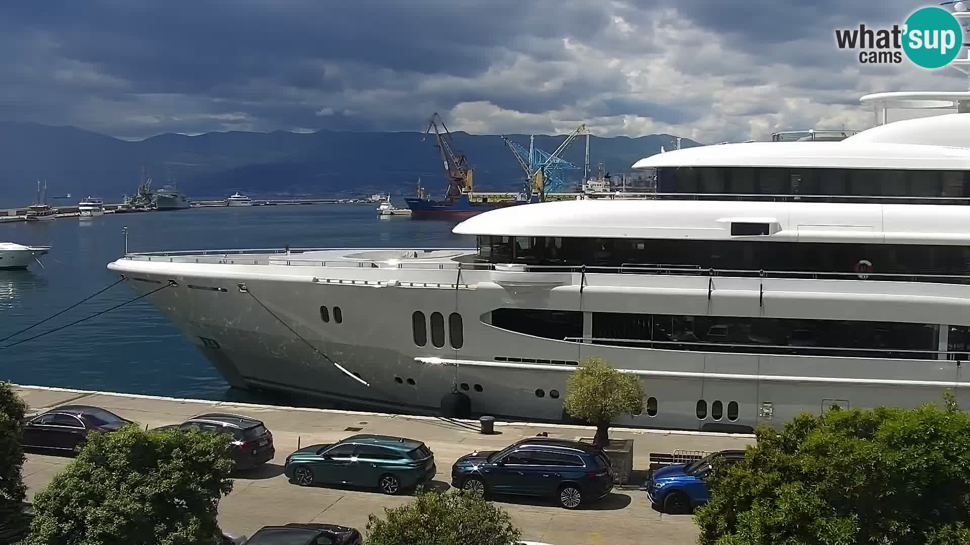 The Riva and Marina in Rijeka  – Live Webcam Croatia