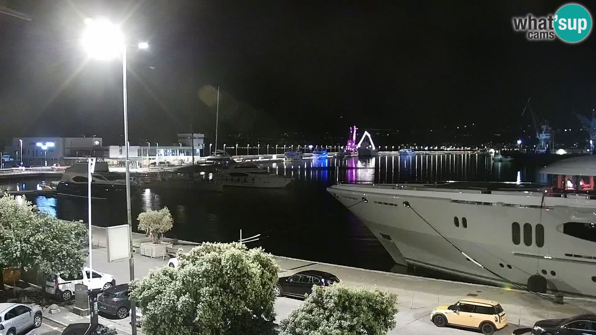 La Riva et Marina à Rijeka – Live Webcam Croatie