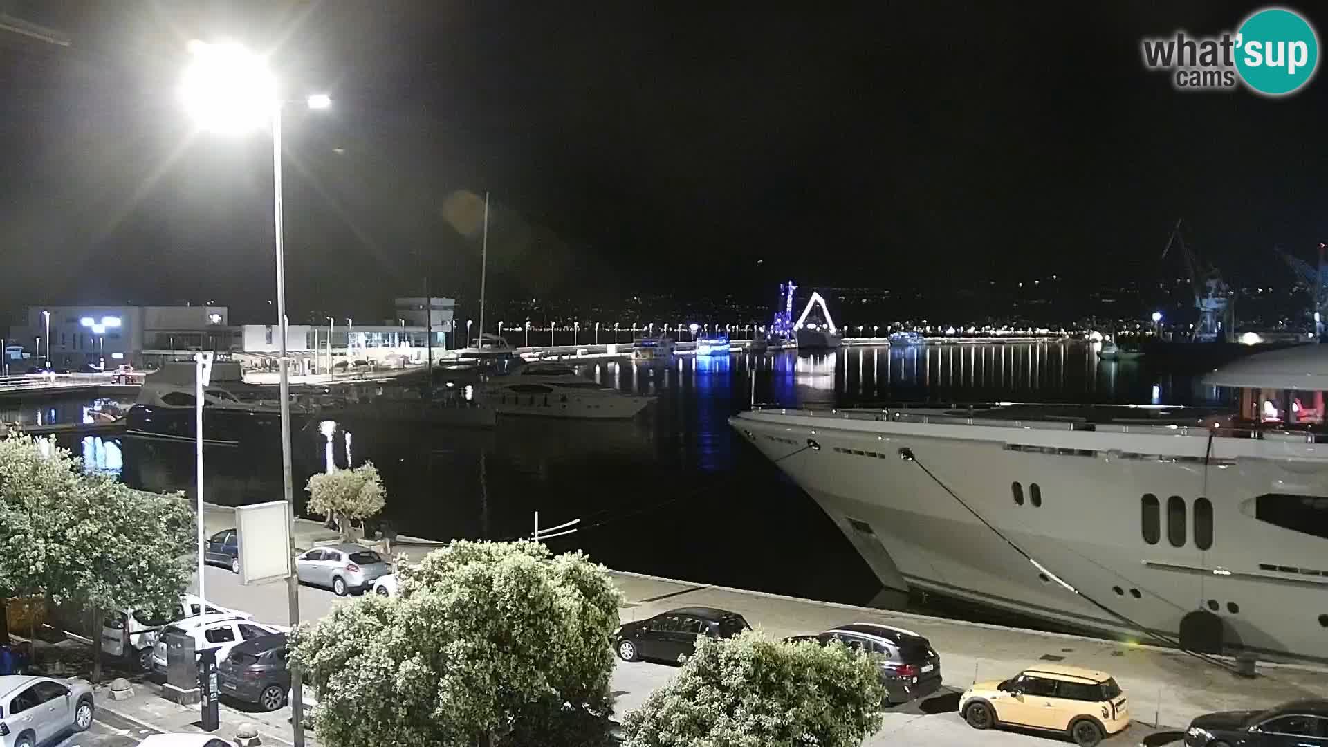 The Riva and Marina in Rijeka  – Live Webcam Croatia