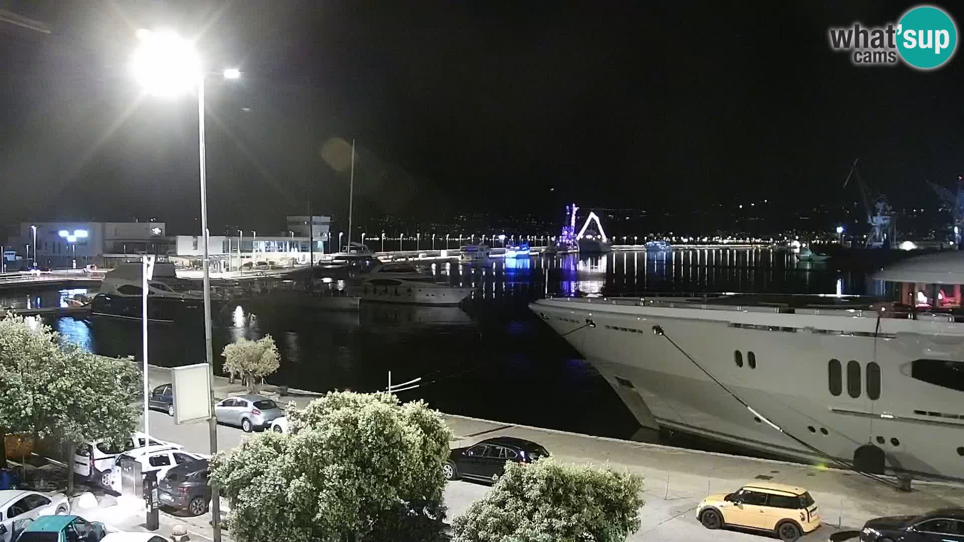 La Riva y Marina en Rijeka – Webcam en vivo Croacia