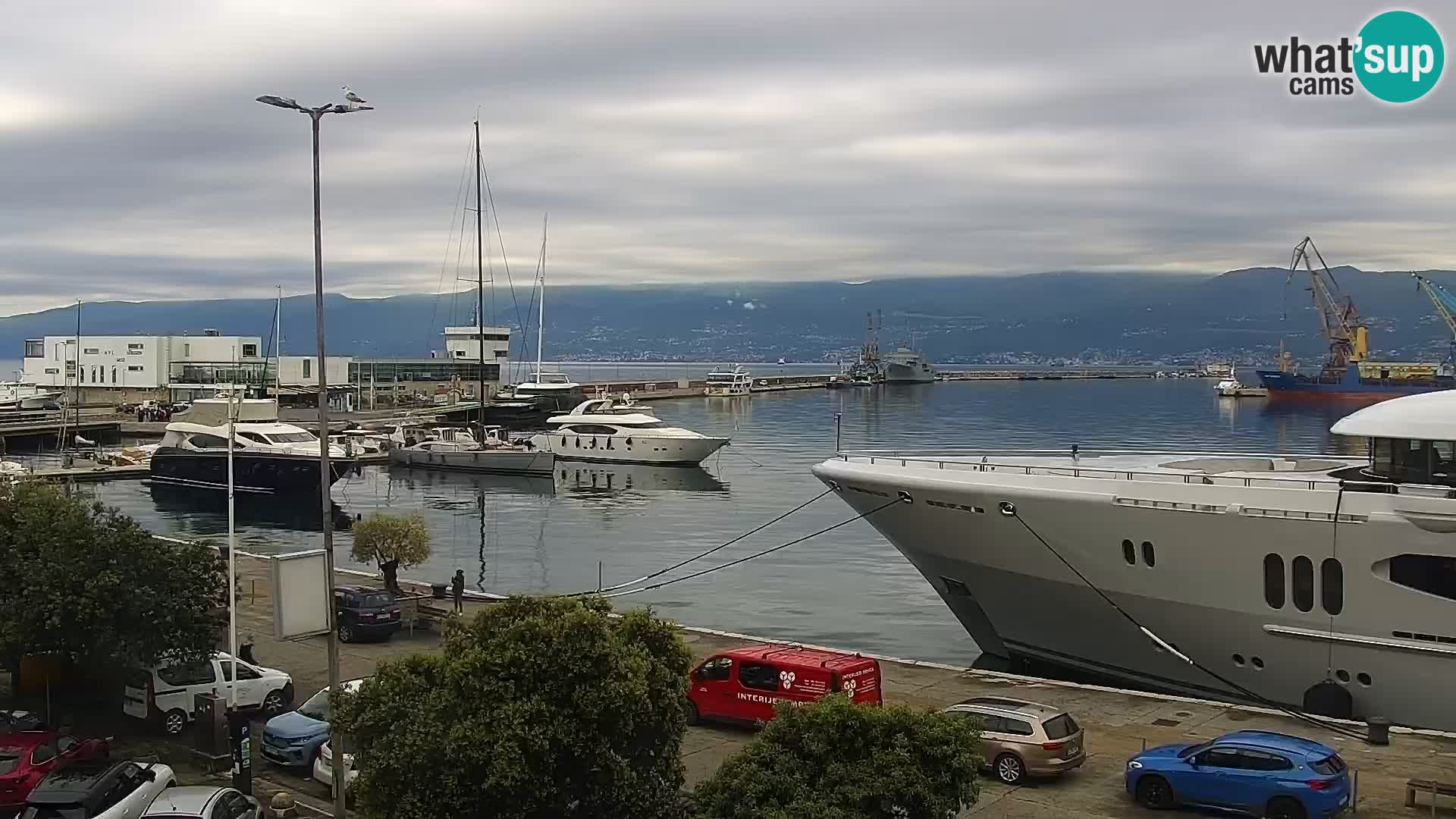 La Riva et Marina à Rijeka – Live Webcam Croatie