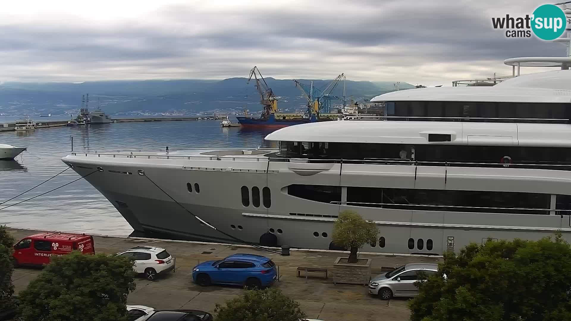 The Riva and Marina in Rijeka  – Live Webcam Croatia
