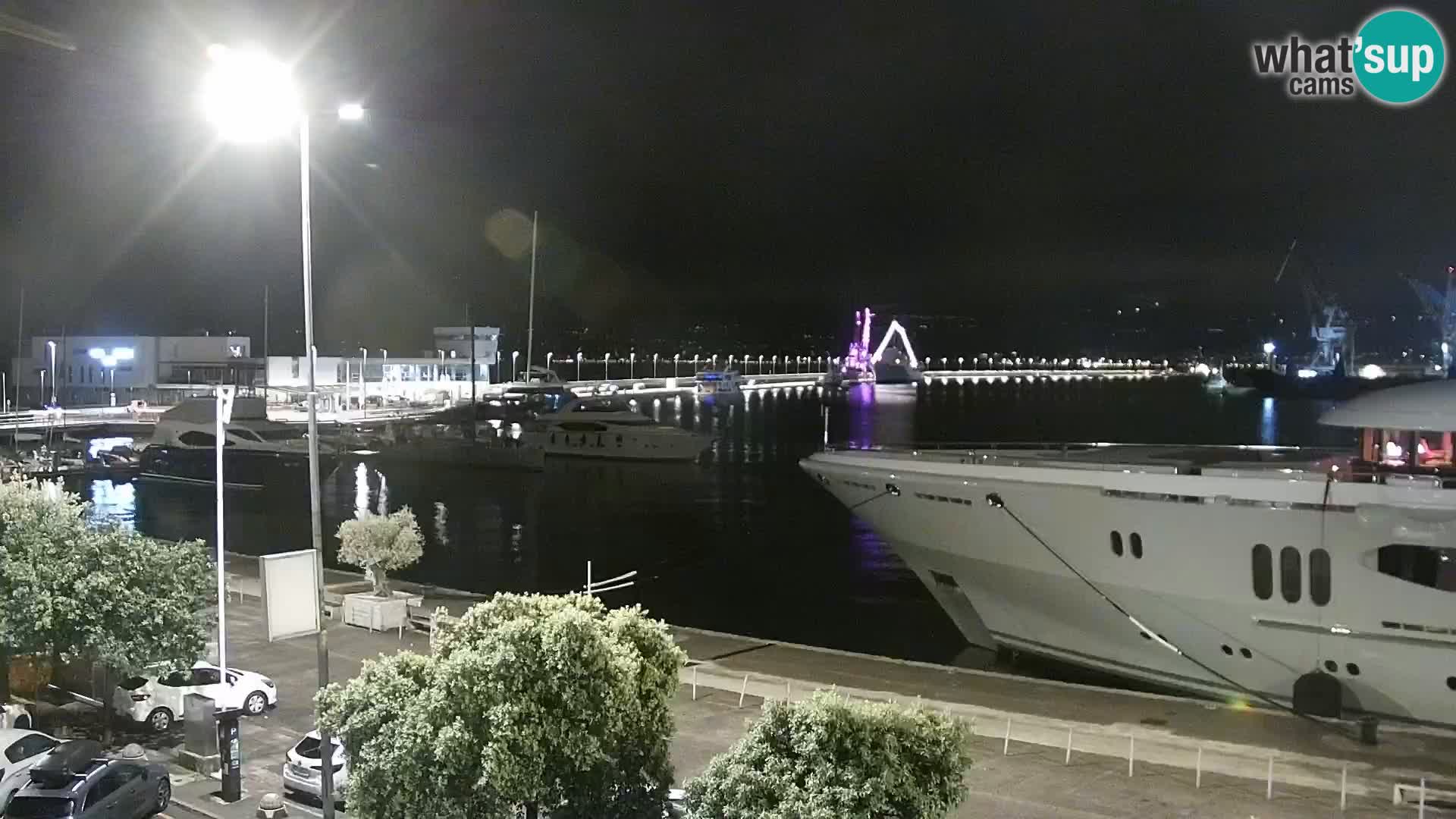La Riva y Marina en Rijeka – Webcam en vivo Croacia