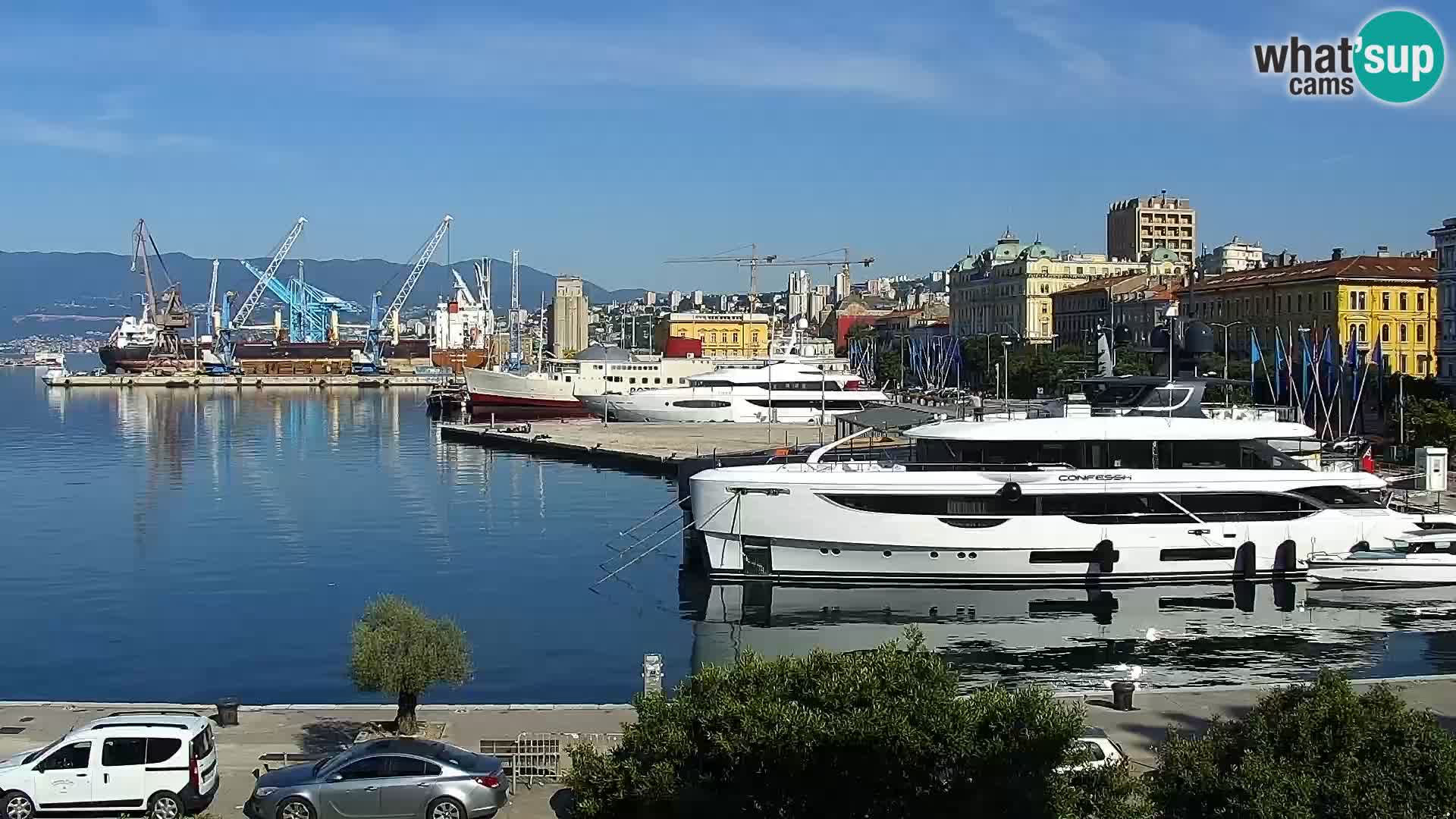 La Riva e la Marina a Rijeka (Fiume) – Live Webcam Croazia
