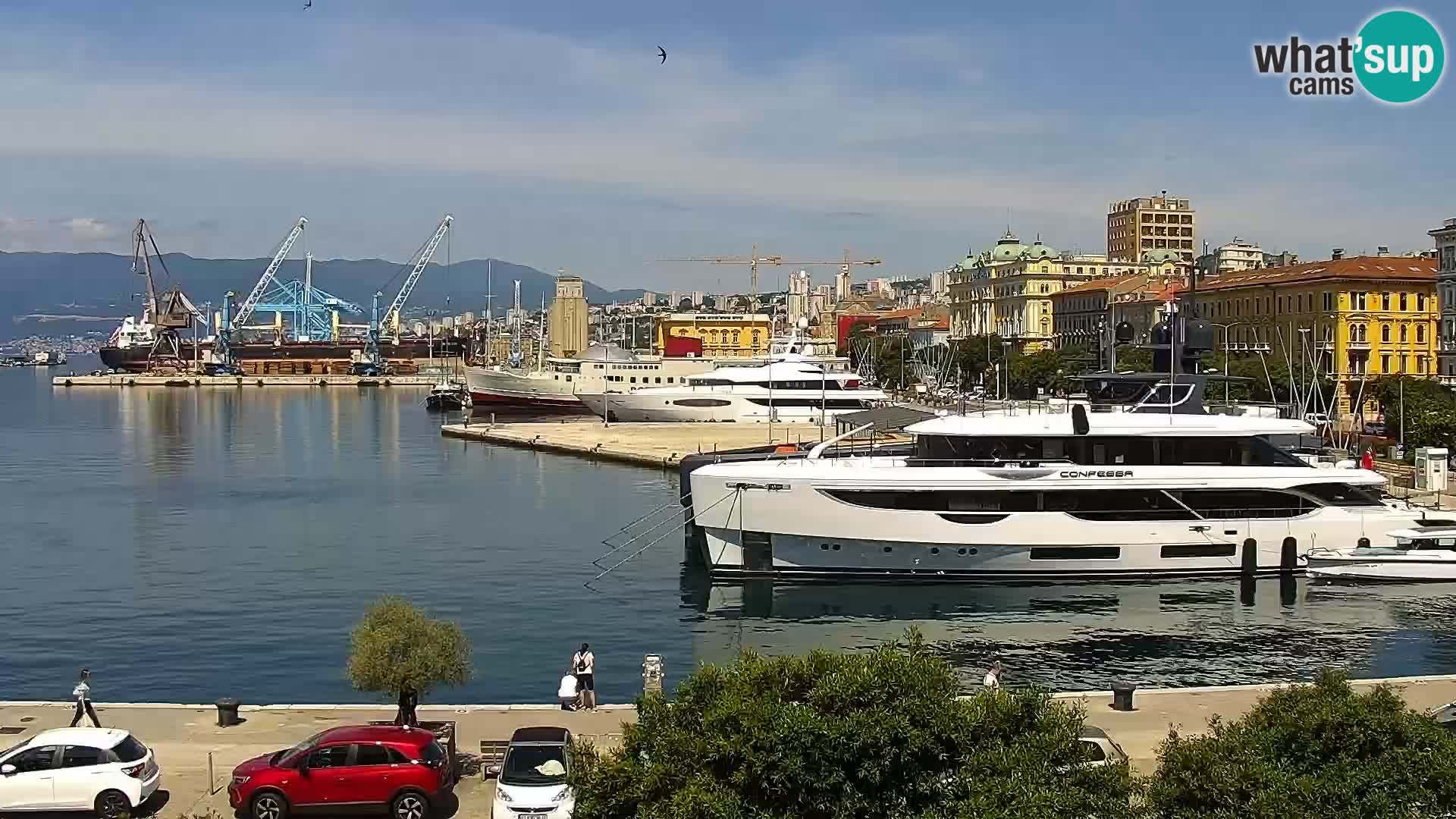 The Riva and Marina in Rijeka  – Live Webcam Croatia