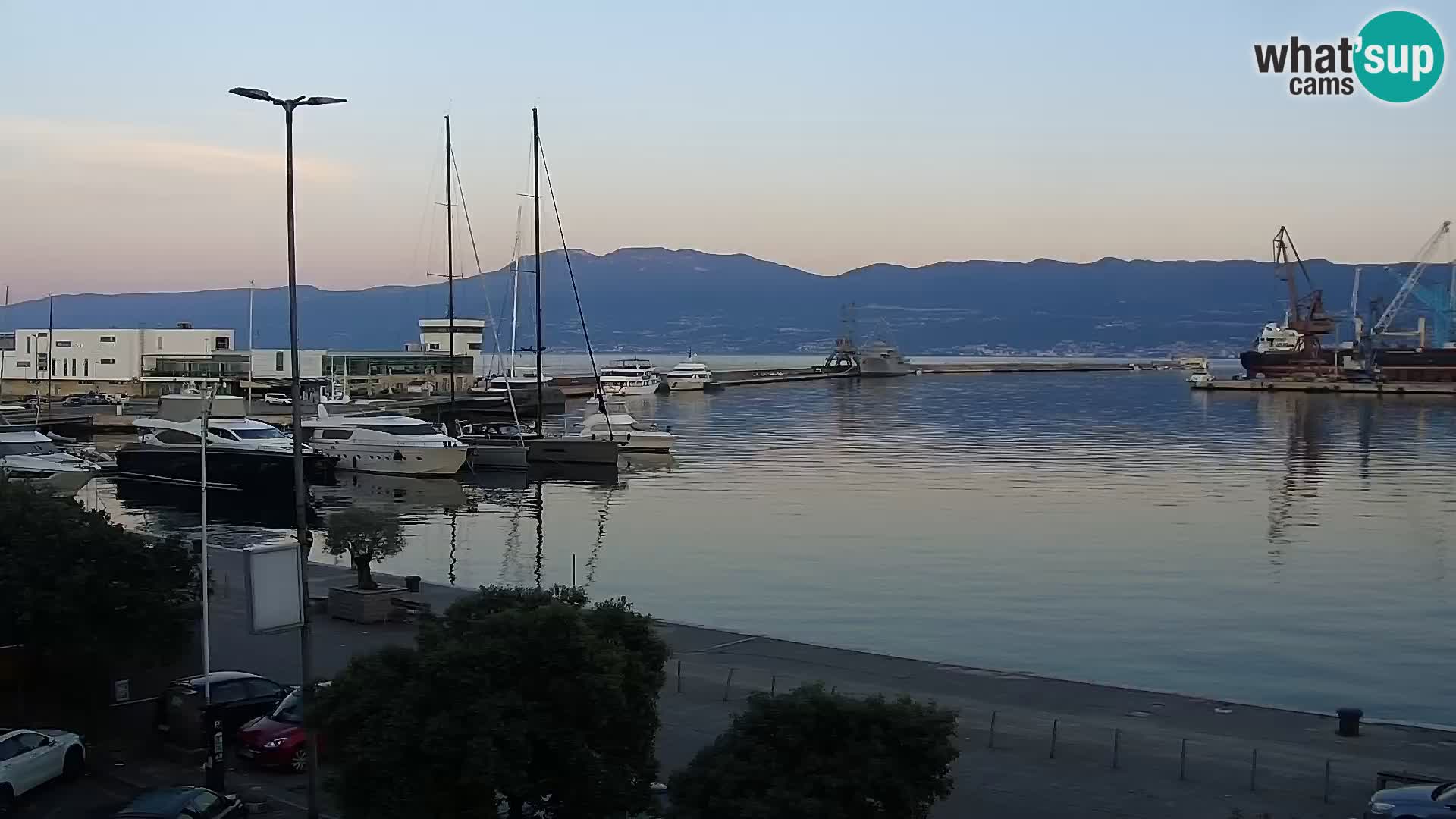 Die Riva und Marina in Rijeka – Live Webcam Kroatien