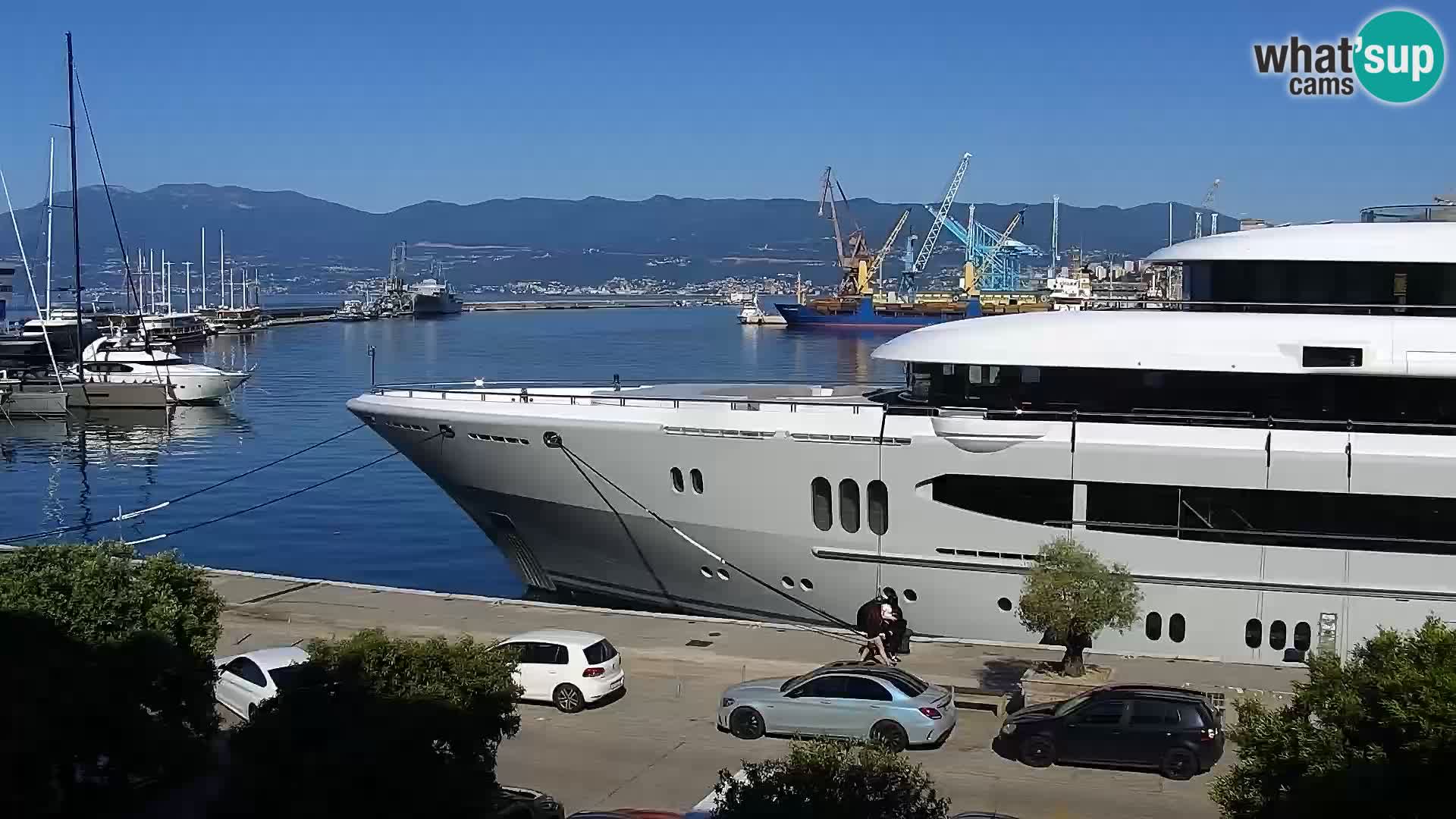 The Riva and Marina in Rijeka  – Live Webcam Croatia