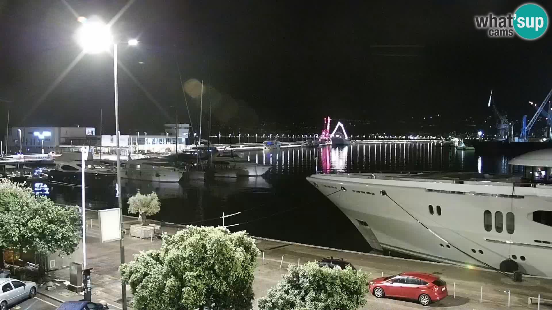 The Riva and Marina in Rijeka  – Live Webcam Croatia