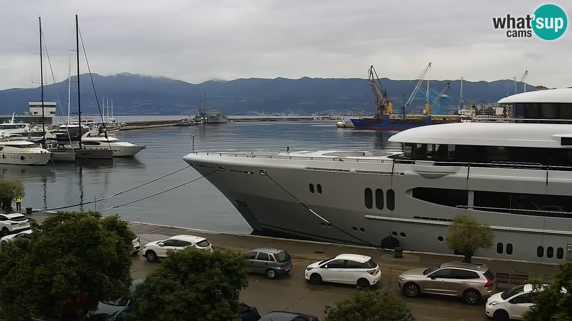 The Riva and Marina in Rijeka  – Live Webcam Croatia