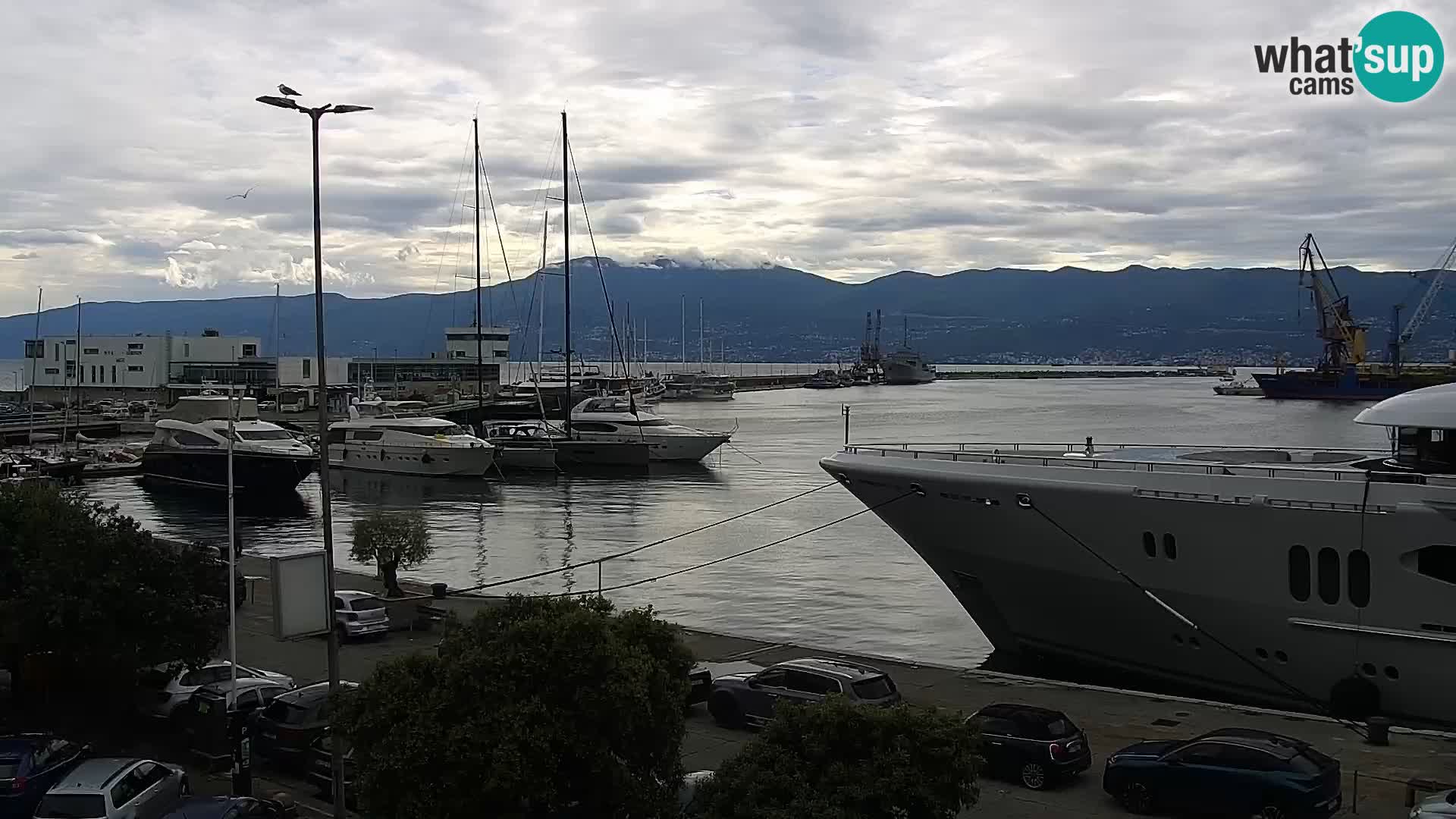 The Riva and Marina in Rijeka  – Live Webcam Croatia