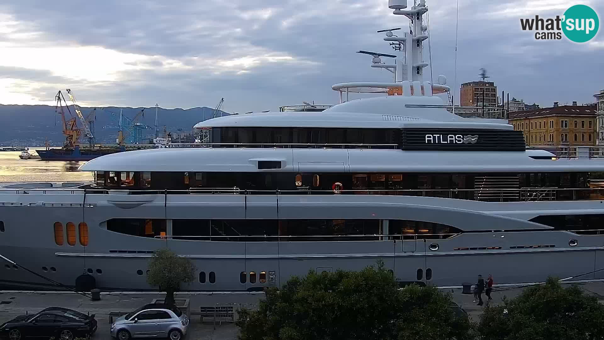 The Riva and Marina in Rijeka  – Live Webcam Croatia